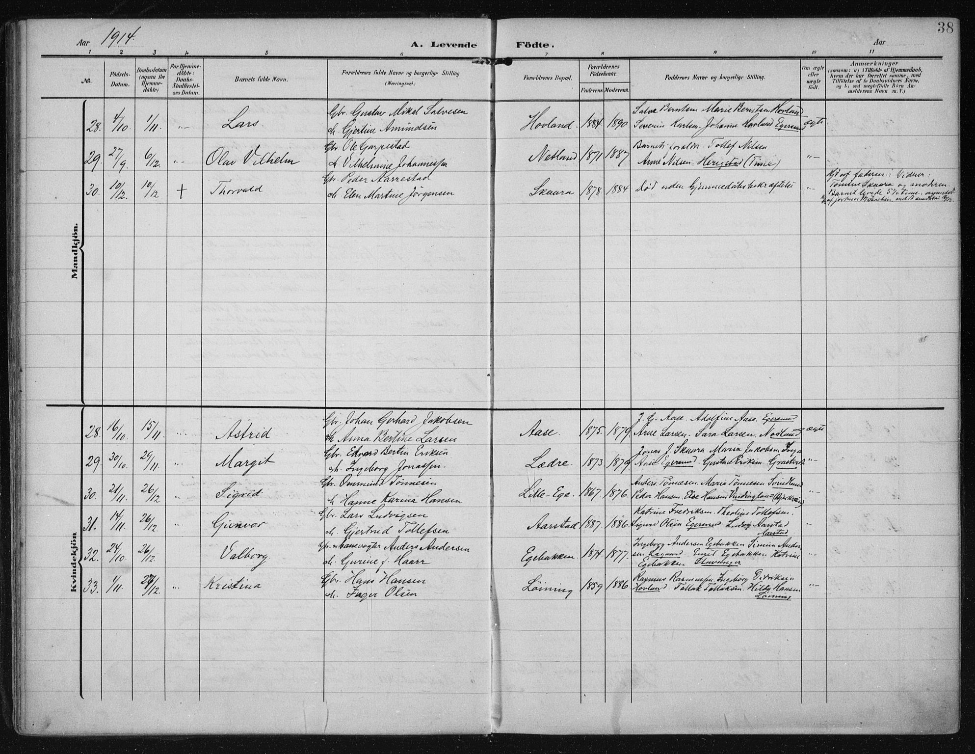 Eigersund sokneprestkontor, AV/SAST-A-101807/001/30/30BA/L0021: Ministerialbok nr. A 20, 1906-1928, s. 38