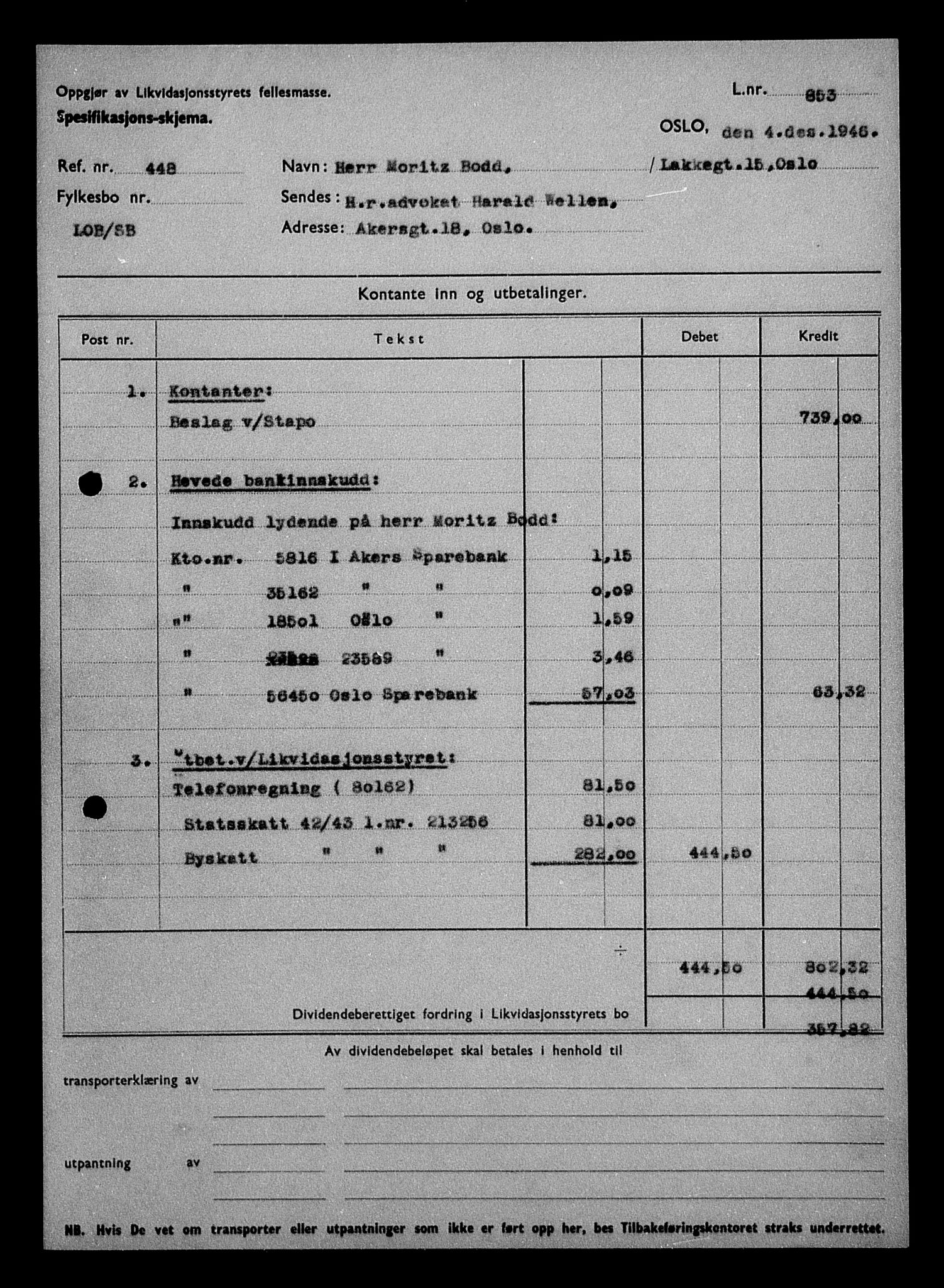 Justisdepartementet, Tilbakeføringskontoret for inndratte formuer, AV/RA-S-1564/H/Hc/Hcc/L0927: --, 1945-1947, s. 28