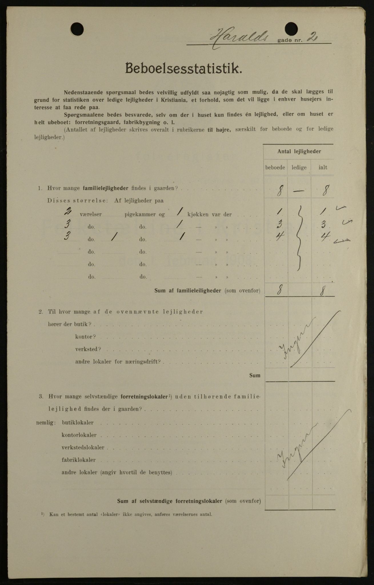 OBA, Kommunal folketelling 1.2.1908 for Kristiania kjøpstad, 1908, s. 31593