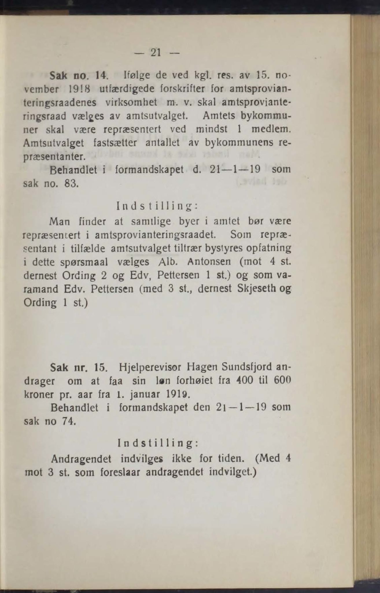 Narvik kommune. Formannskap , AIN/K-18050.150/A/Ab/L0009: Møtebok, 1919