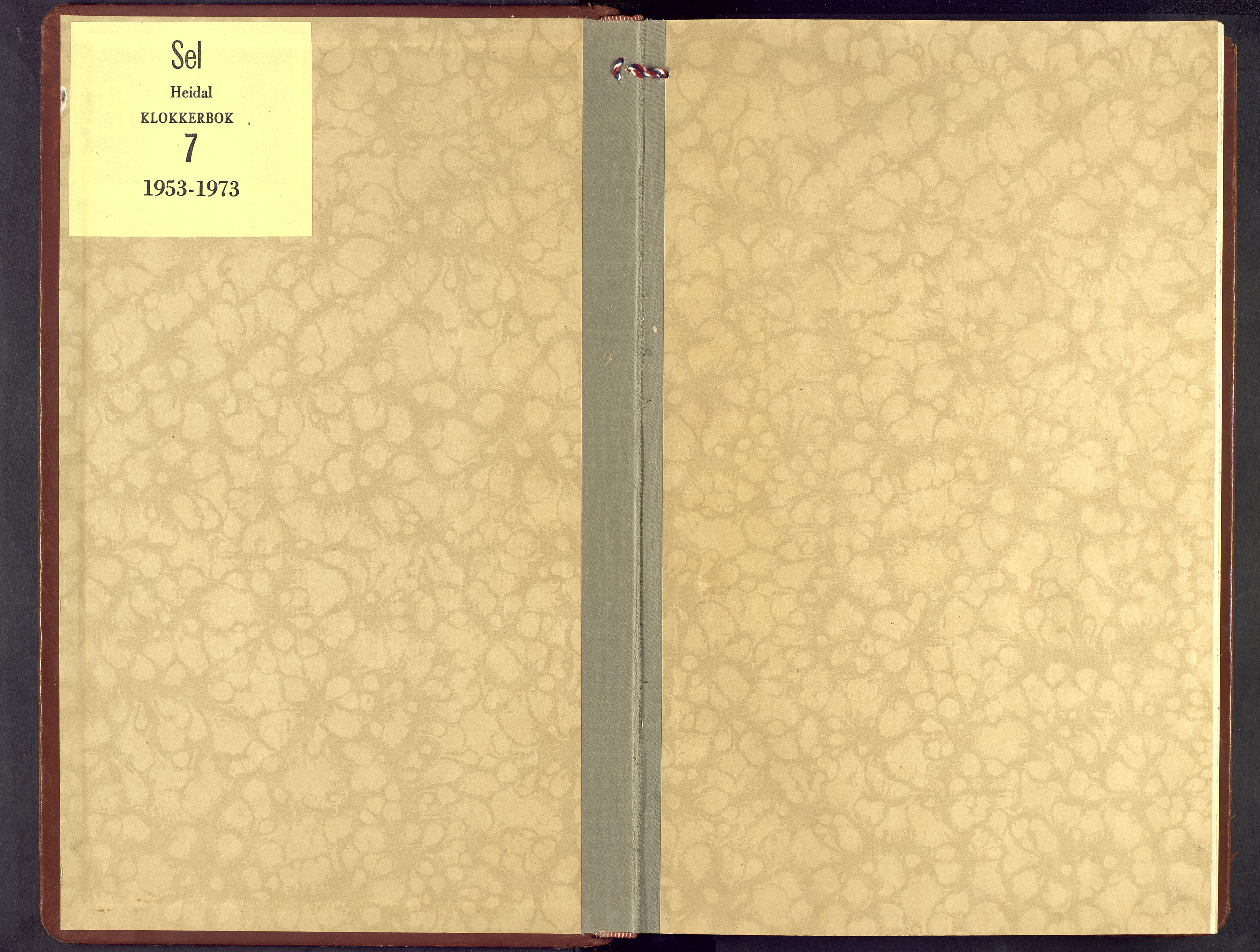 Sel prestekontor, AV/SAH-PREST-074/H/Ha/Hab/L0007: Klokkerbok nr. 7, 1953-1973