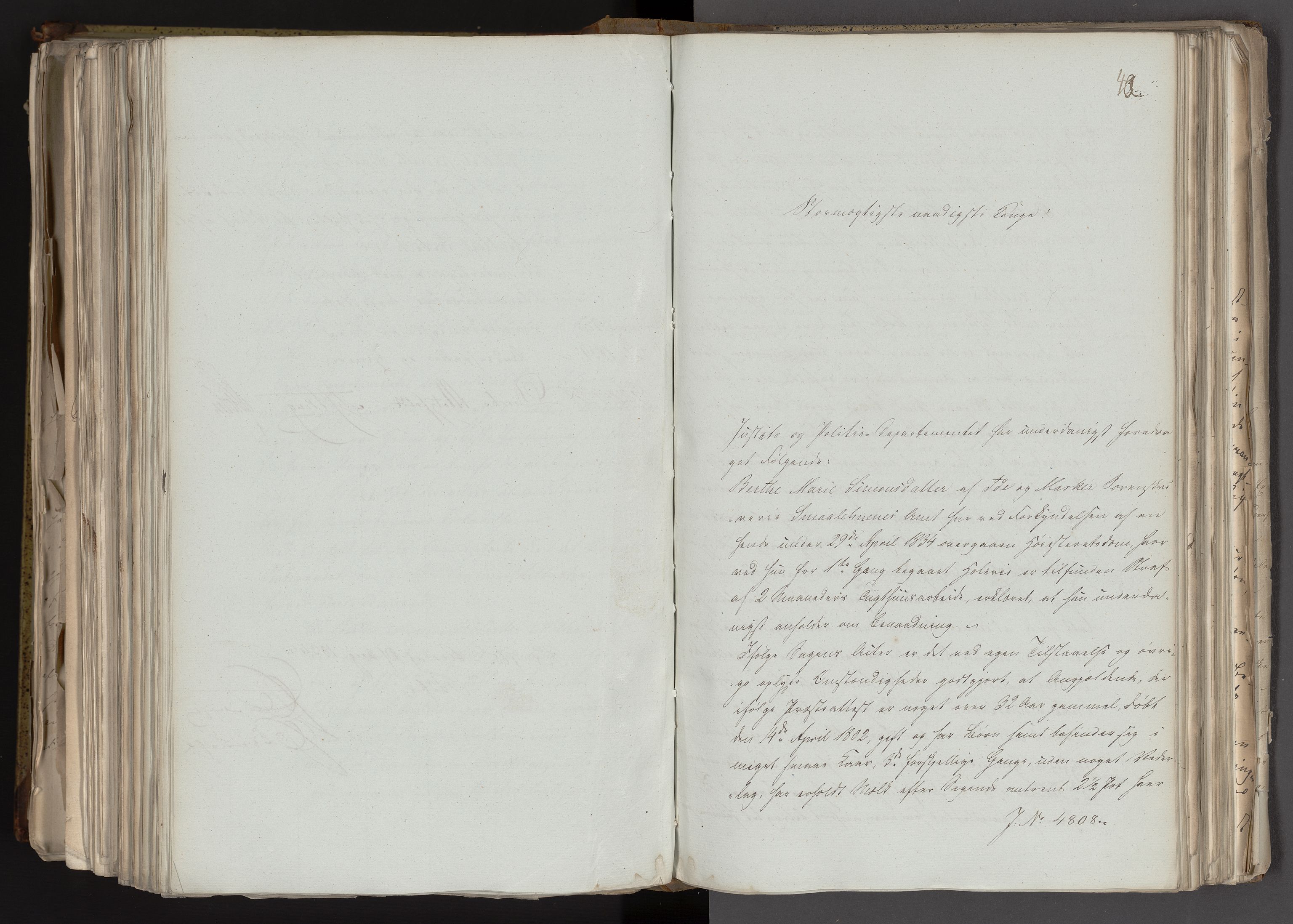 Statsrådsavdelingen i Stockholm, AV/RA-S-1003/D/Da/L0093: Regjeringsinnstillinger nr. 4650-4849, 1834