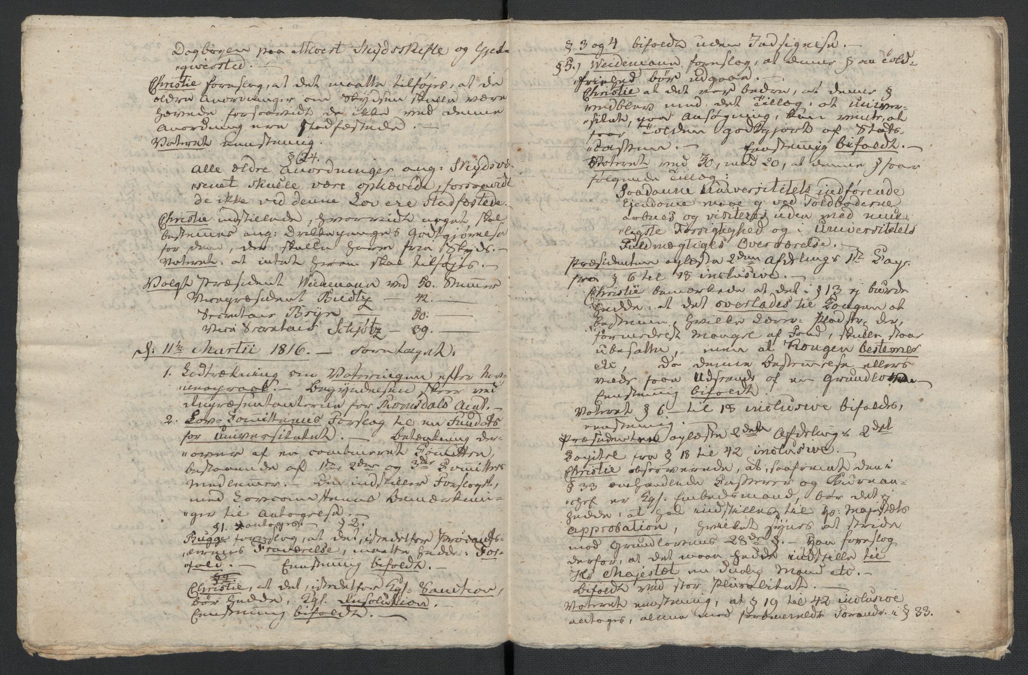 Christie, Wilhelm Frimann Koren, AV/RA-PA-0014/F/L0005: Christies dokumenter fra Stortinget, 1815-1816, s. 772
