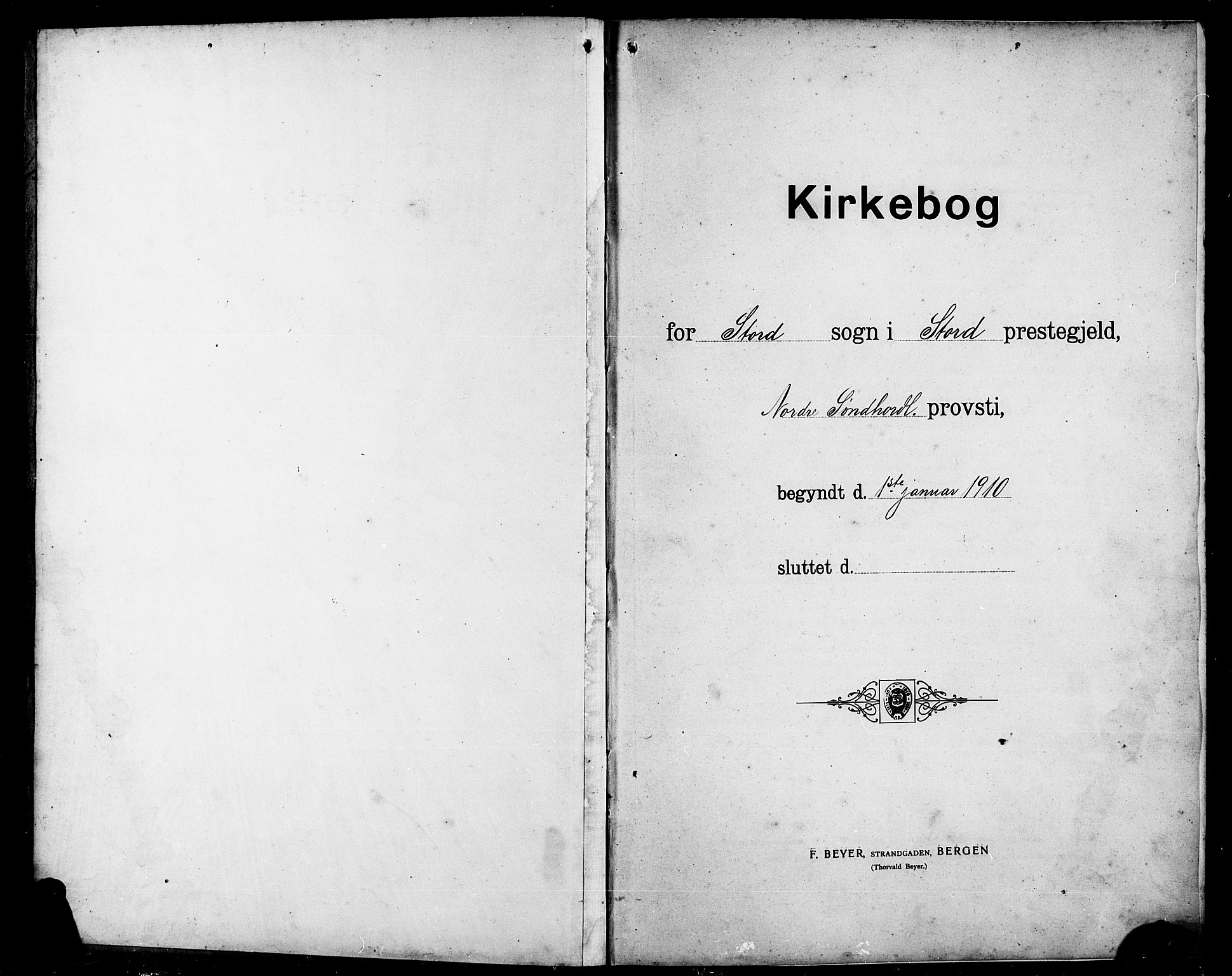 Stord sokneprestembete, SAB/A-78201/H/Hab: Klokkerbok nr. A 3, 1910-1919