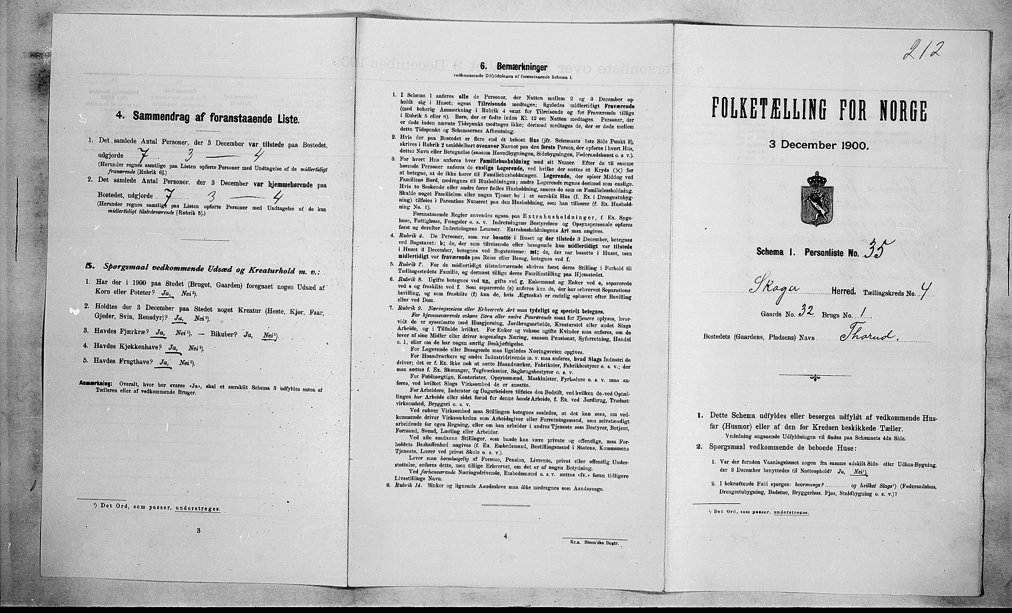 RA, Folketelling 1900 for 0712 Skoger herred, 1900, s. 666