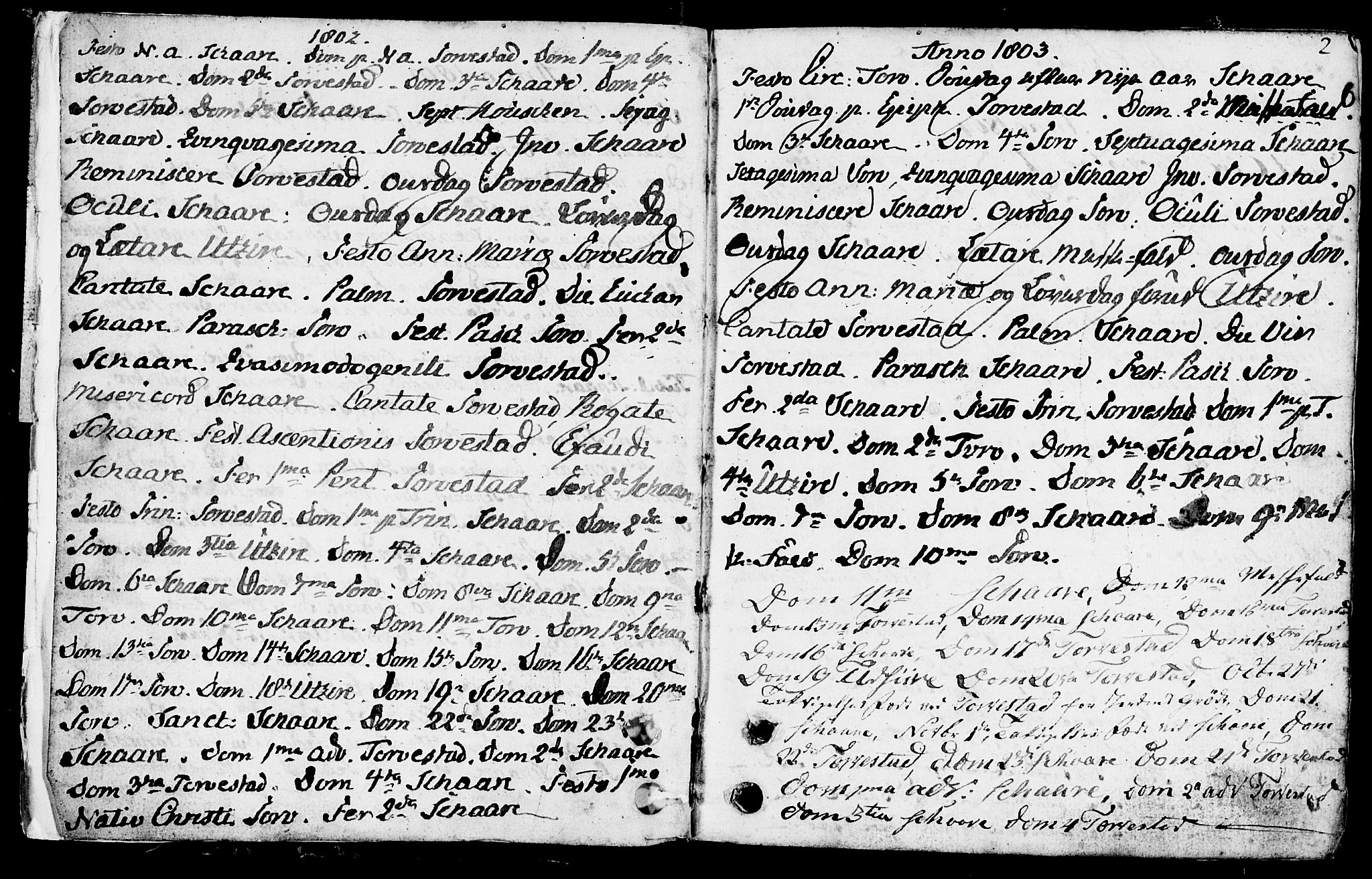 Torvastad sokneprestkontor, AV/SAST-A -101857/H/Ha/Haa/L0002: Ministerialbok nr. A 2, 1801-1817, s. 2