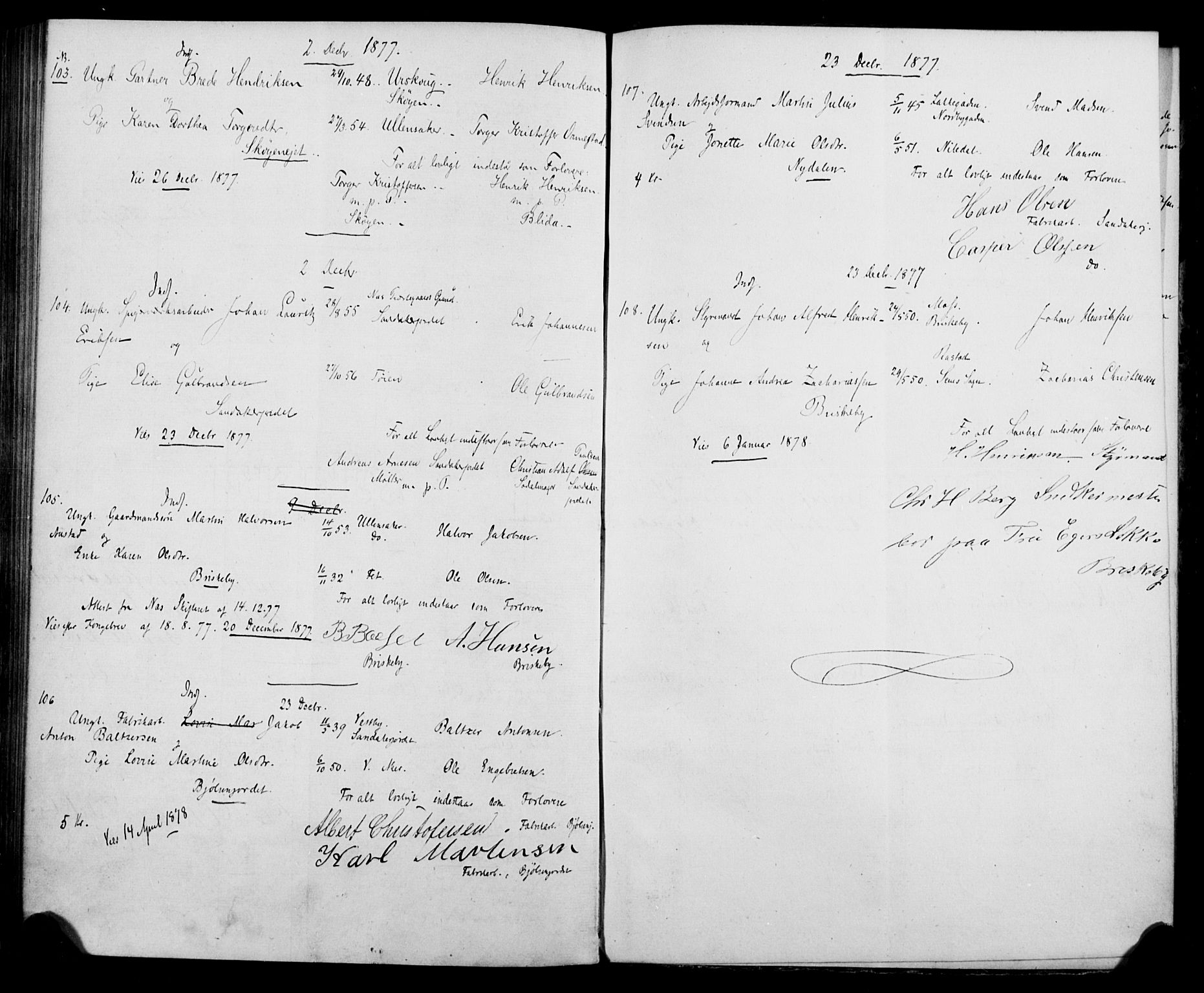 Vestre Aker prestekontor Kirkebøker, AV/SAO-A-10025/H/Ha/L0001: Lysningsprotokoll nr. 1, 1865-1878