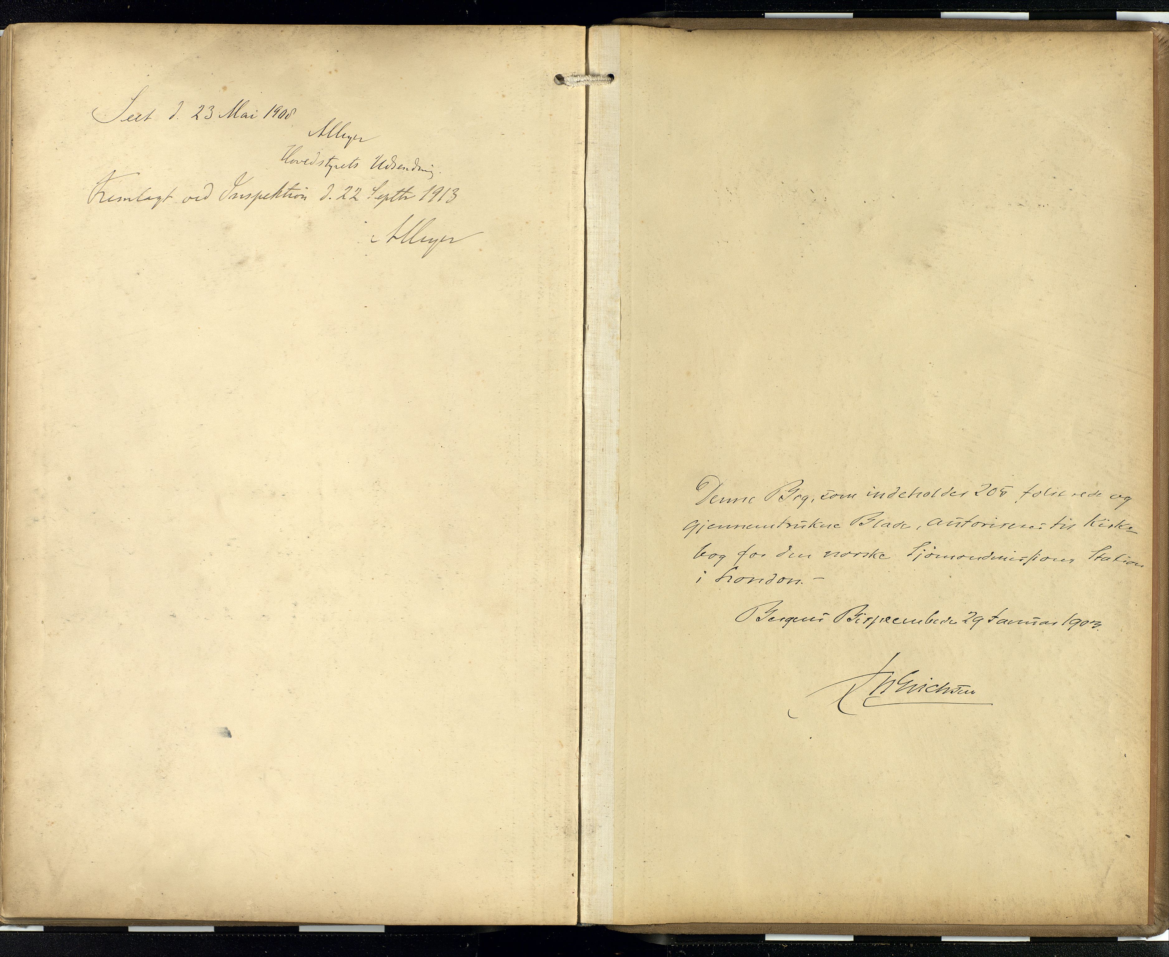 Den norske sjømannsmisjon i utlandet/London m/bistasjoner, AV/SAB-SAB/PA-0103/H/Ha/L0003: Ministerialbok nr. A 3, 1903-1934
