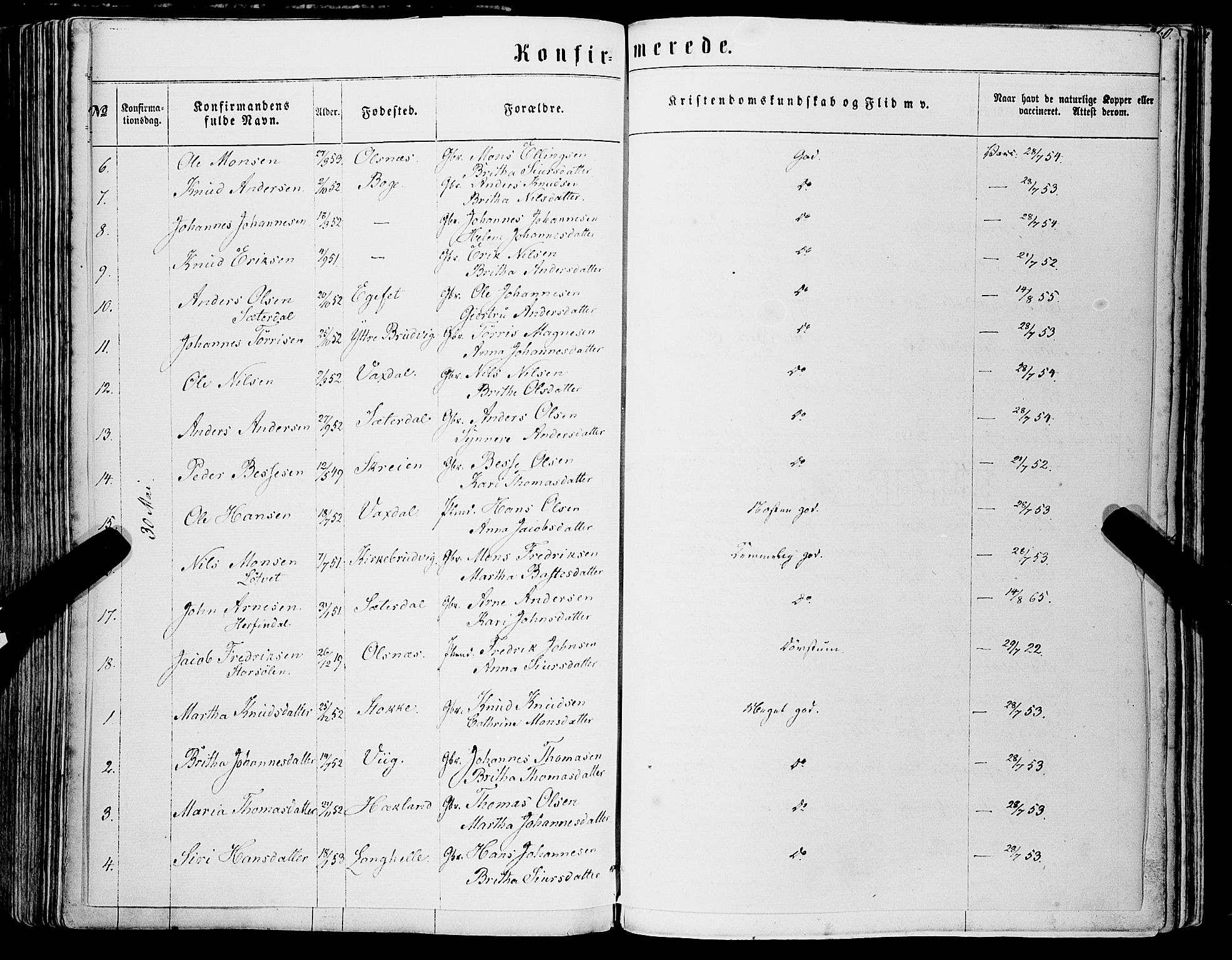 Haus sokneprestembete, SAB/A-75601/H/Haa: Ministerialbok nr. A 17, 1858-1870, s. 260