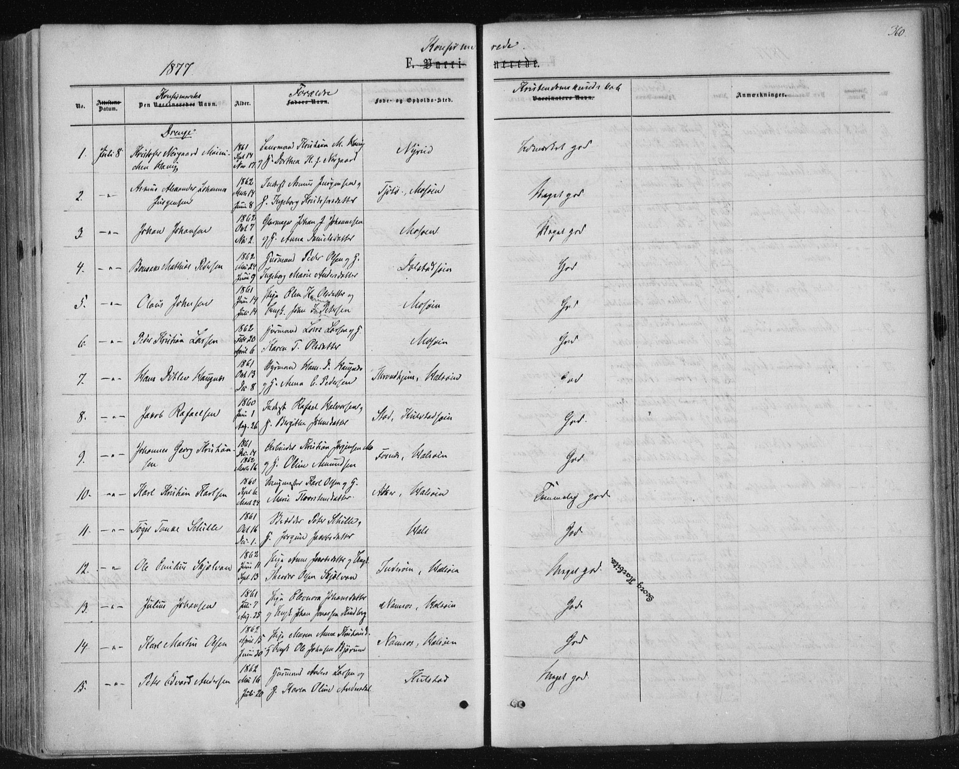 Ministerialprotokoller, klokkerbøker og fødselsregistre - Nordland, AV/SAT-A-1459/820/L0294: Ministerialbok nr. 820A15, 1866-1879, s. 360