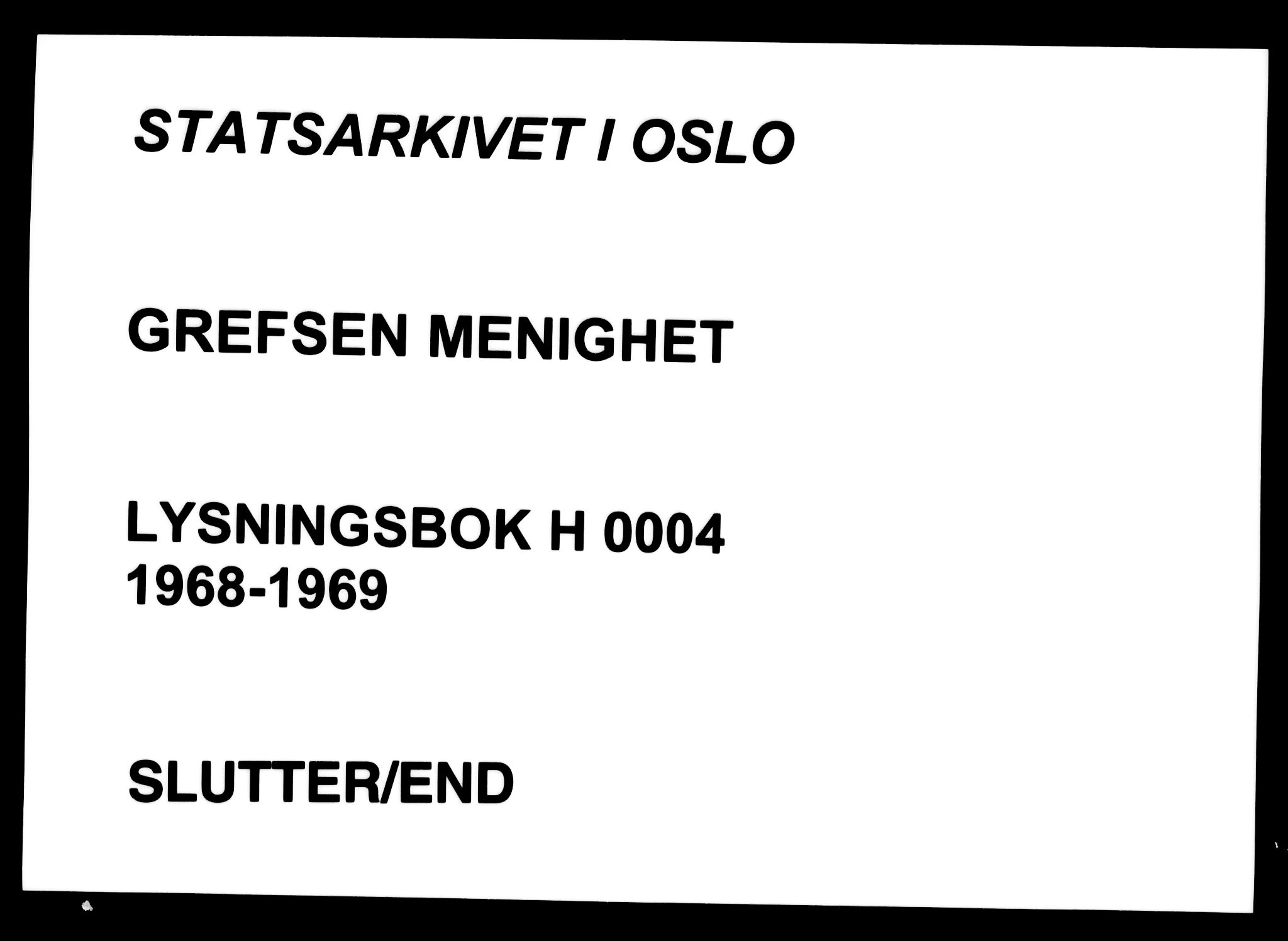 Grefsen prestekontor Kirkebøker, AV/SAO-A-10237a/H/Ha/L0004: Lysningsprotokoll nr. 4, 1968-1969