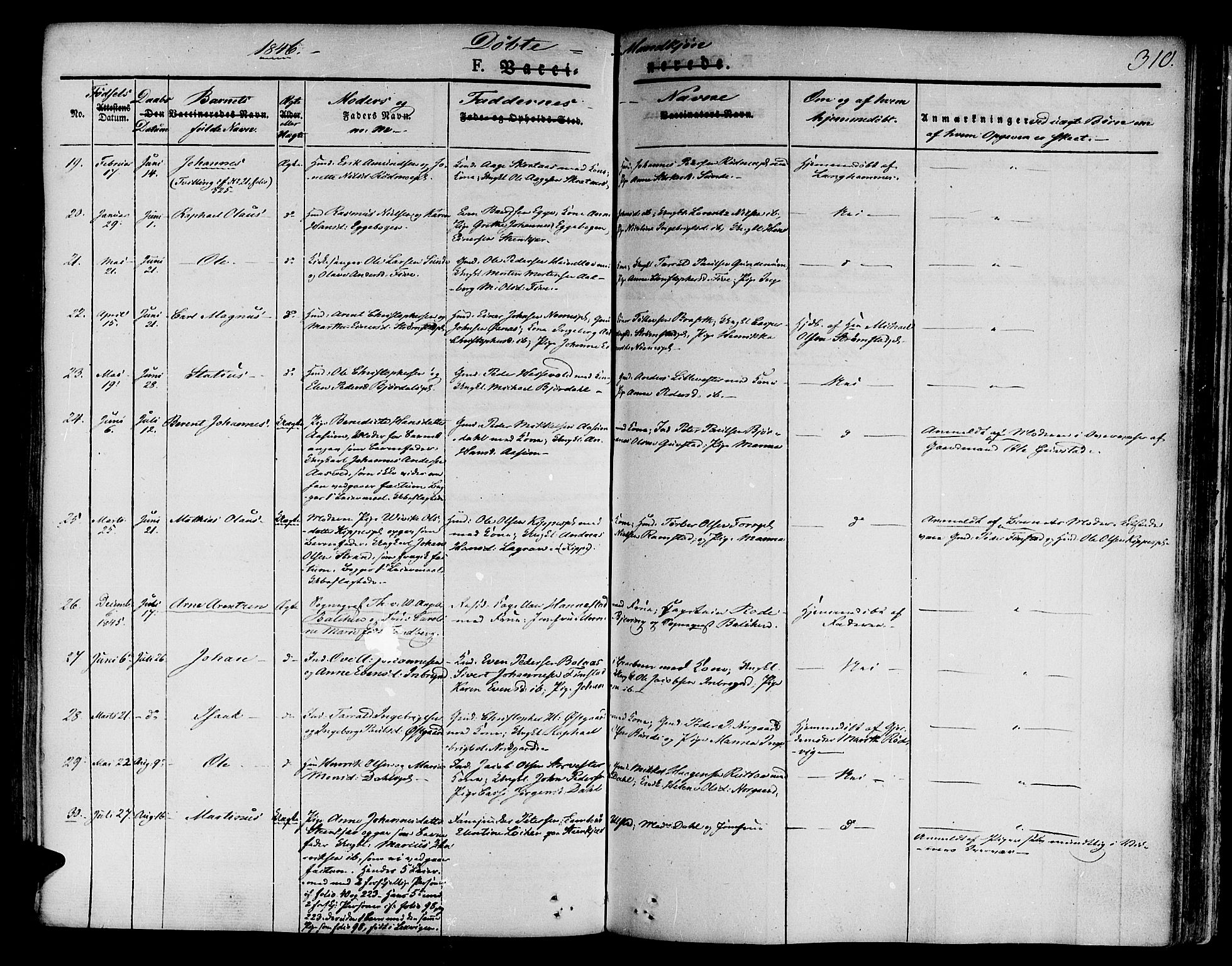Ministerialprotokoller, klokkerbøker og fødselsregistre - Nord-Trøndelag, SAT/A-1458/746/L0445: Ministerialbok nr. 746A04, 1826-1846, s. 310