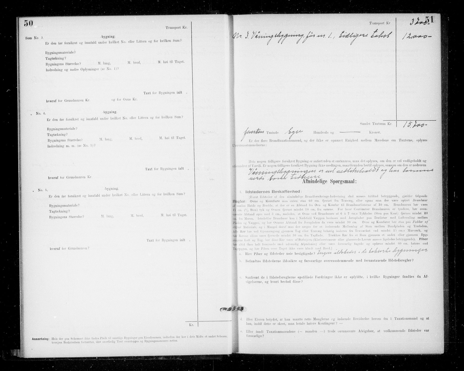 Lensmannen i Jondal, SAB/A-33101/0012/L0005: Branntakstprotokoll, skjematakst, 1894-1951, s. 50-51