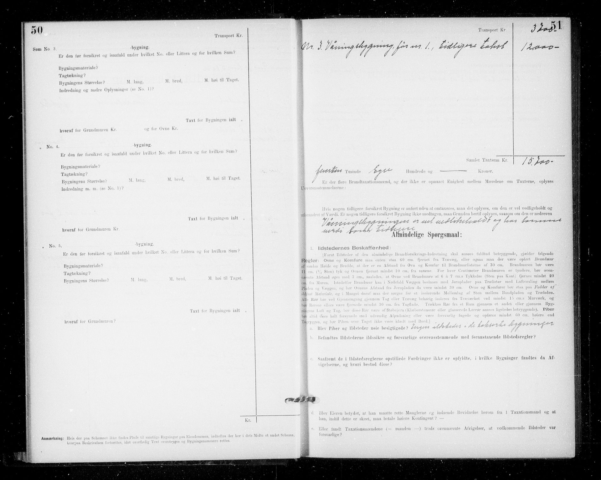 Lensmannen i Jondal, AV/SAB-A-33101/0012/L0005: Branntakstprotokoll, skjematakst, 1894-1951, s. 50-51