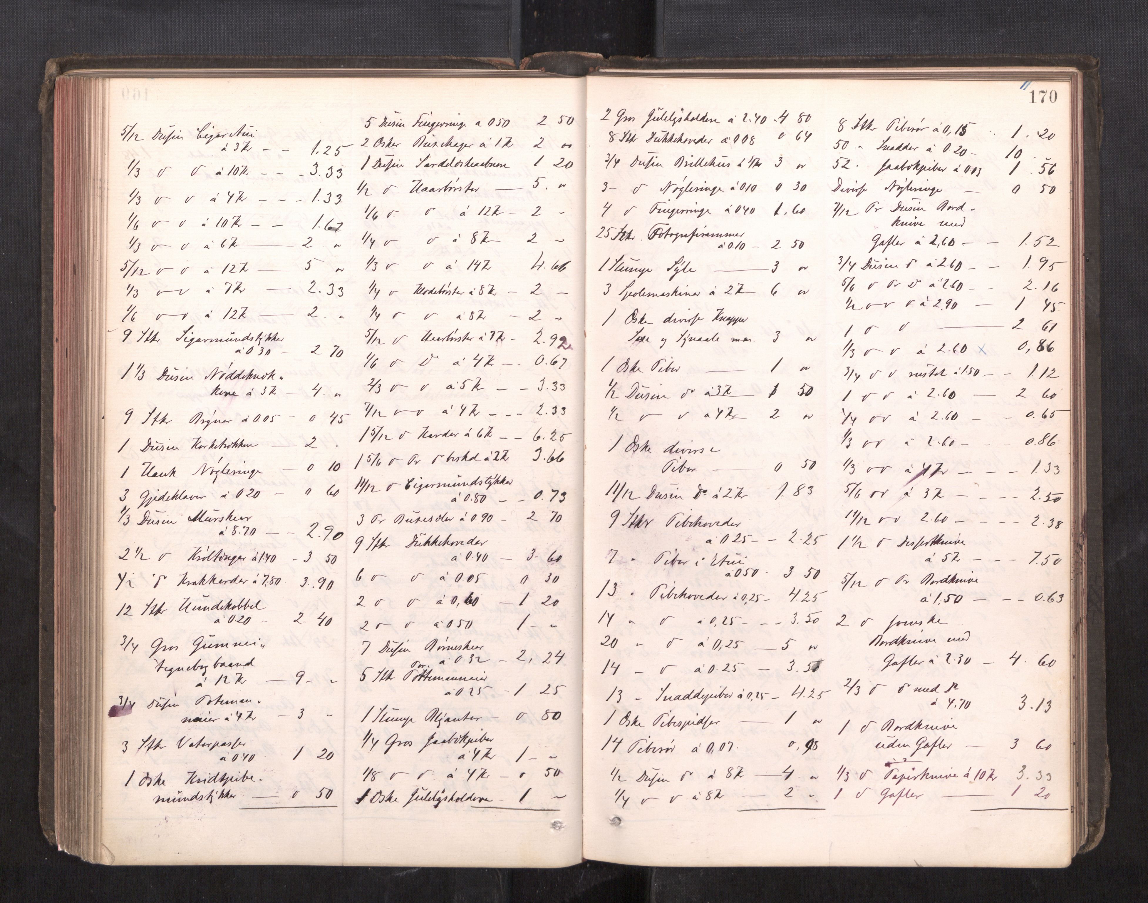 Trondheim byfogd, AV/SAT-A-0003/1/3/3C/L0013: Skifteregistreringsprotokoll - 19/7-14/8. (u/ register), 1887-1893, s. 170