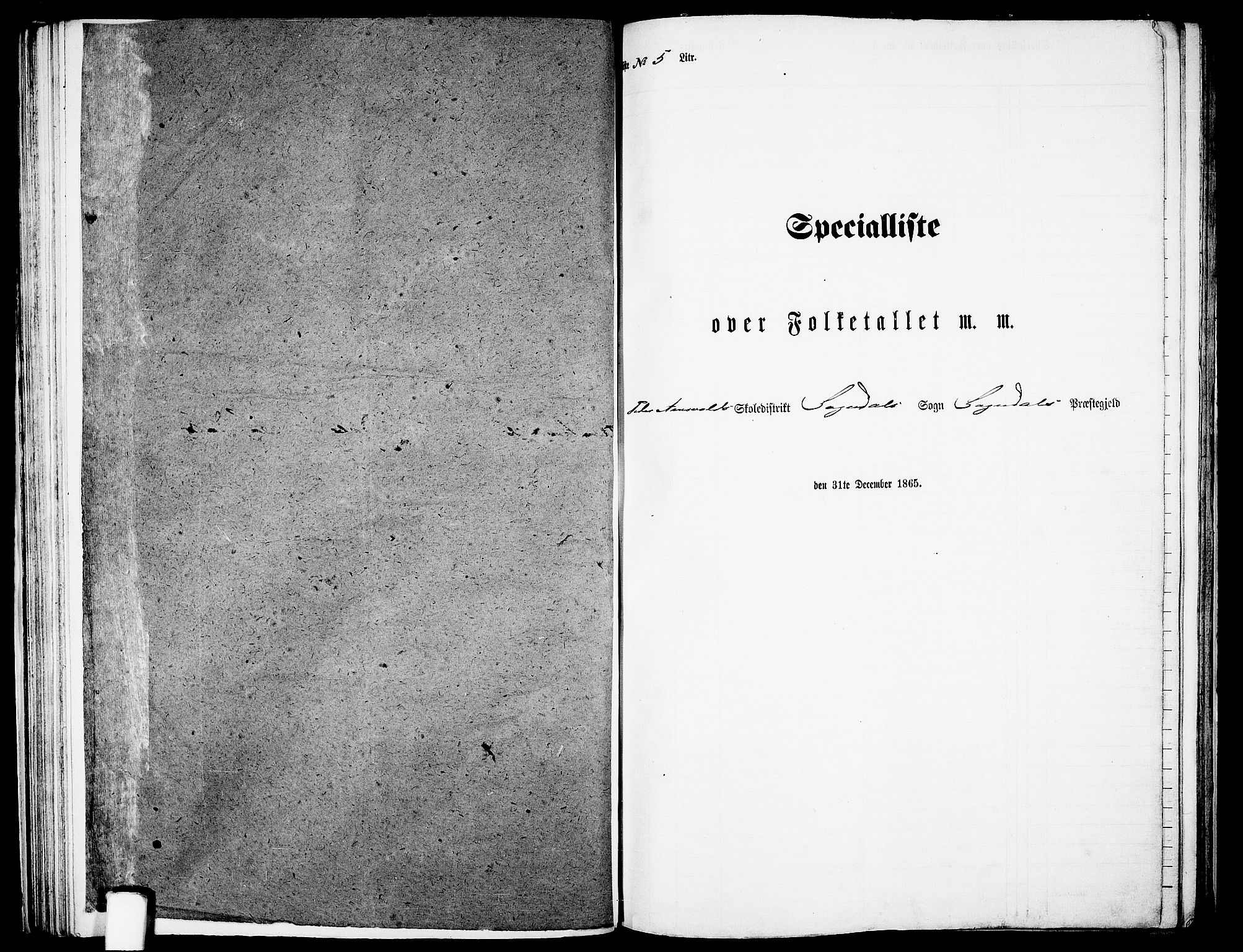 RA, Folketelling 1865 for 1111P Sokndal prestegjeld, 1865, s. 55