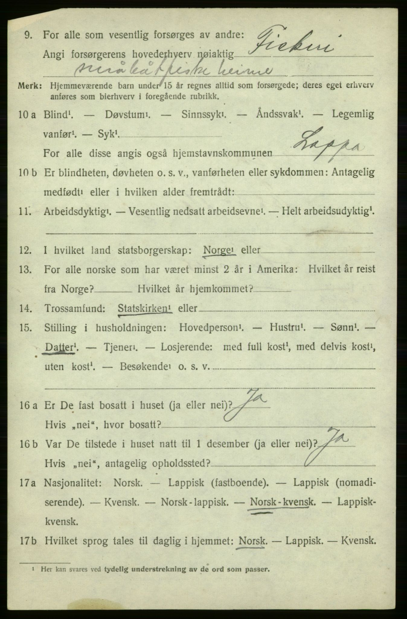 SATØ, Folketelling 1920 for 2014 Loppa herred, 1920, s. 657