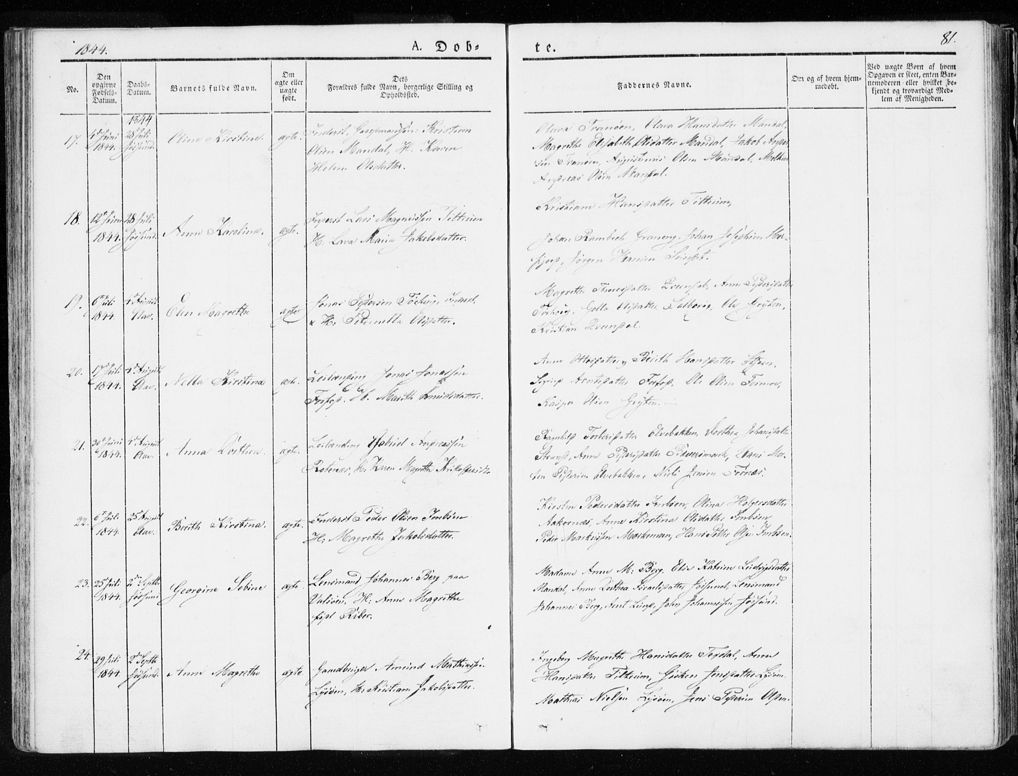 Ministerialprotokoller, klokkerbøker og fødselsregistre - Sør-Trøndelag, SAT/A-1456/655/L0676: Ministerialbok nr. 655A05, 1830-1847, s. 81