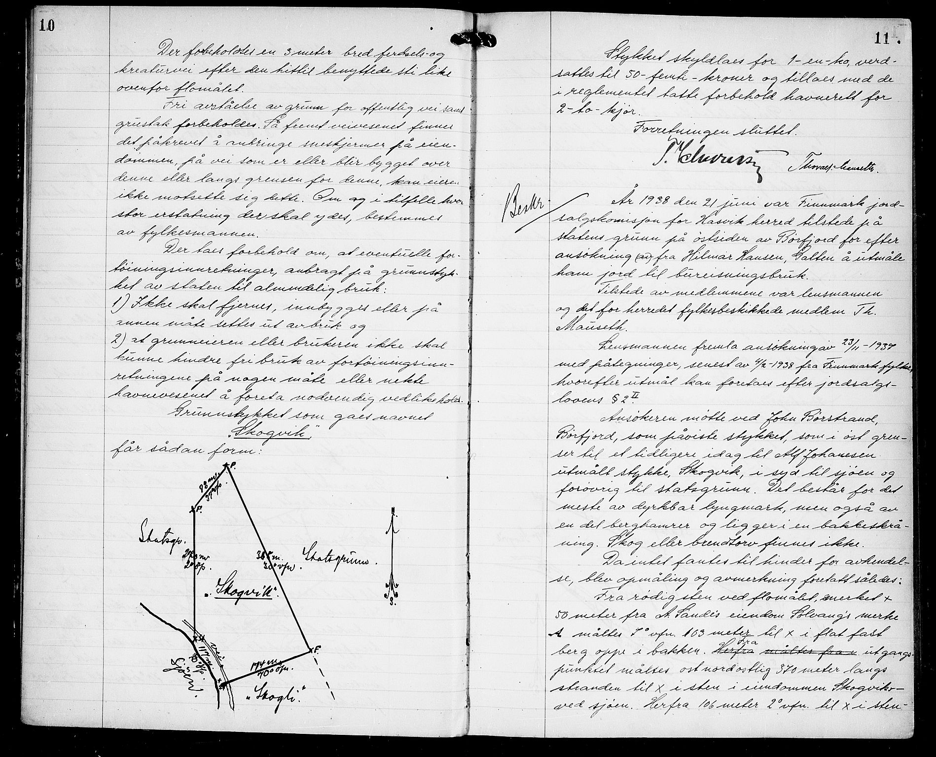 Lensmannen i Hasvik (hos Finnmarkseiendommen)*, FIEI/-, 1938-1944, s. 10-11