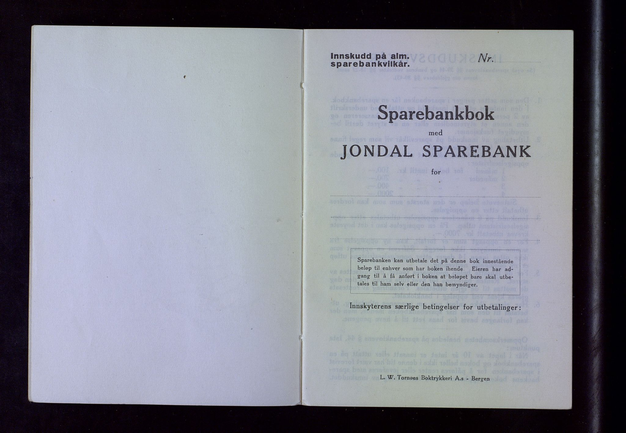 Jondal Skipsassuranseforening, AV/SAB-SAB/PA-0276/E/L0051: Sparebøker, 1874-1943