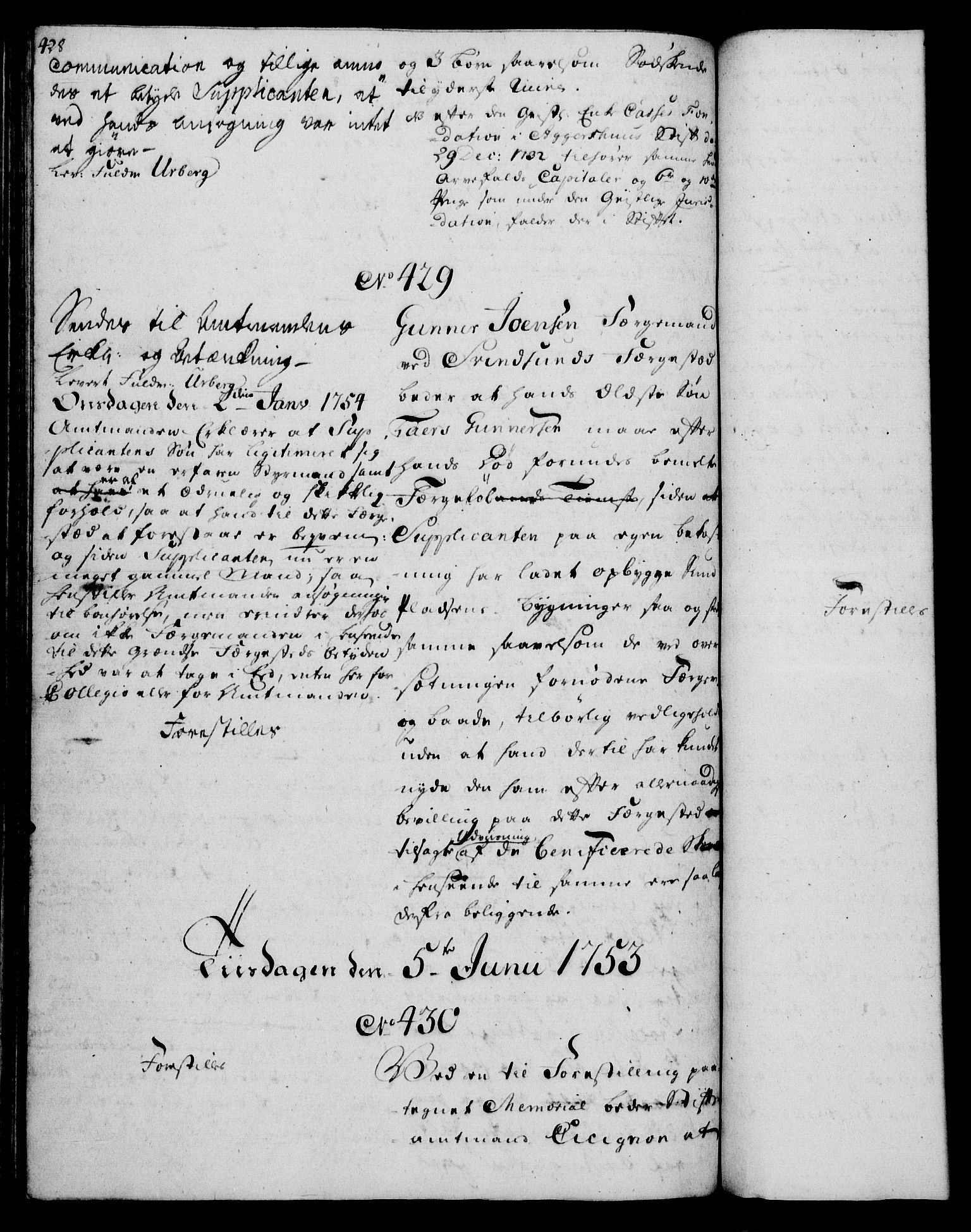 Rentekammeret, Kammerkanselliet, RA/EA-3111/G/Gh/Gha/L0031: Norsk ekstraktmemorialprotokoll (merket RK 53.76), 1751-1753, s. 428
