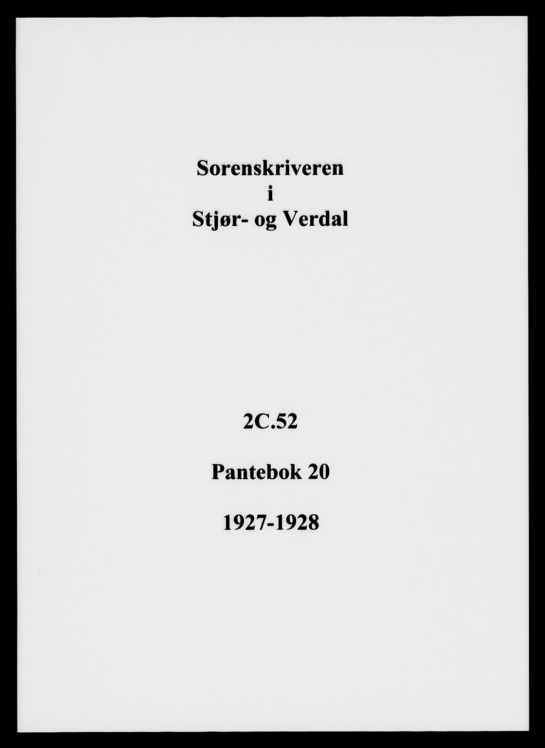 Stjør- og Verdal sorenskriveri, AV/SAT-A-4167/1/2/2C/L0052: Pantebok nr. 20, 1927-1928