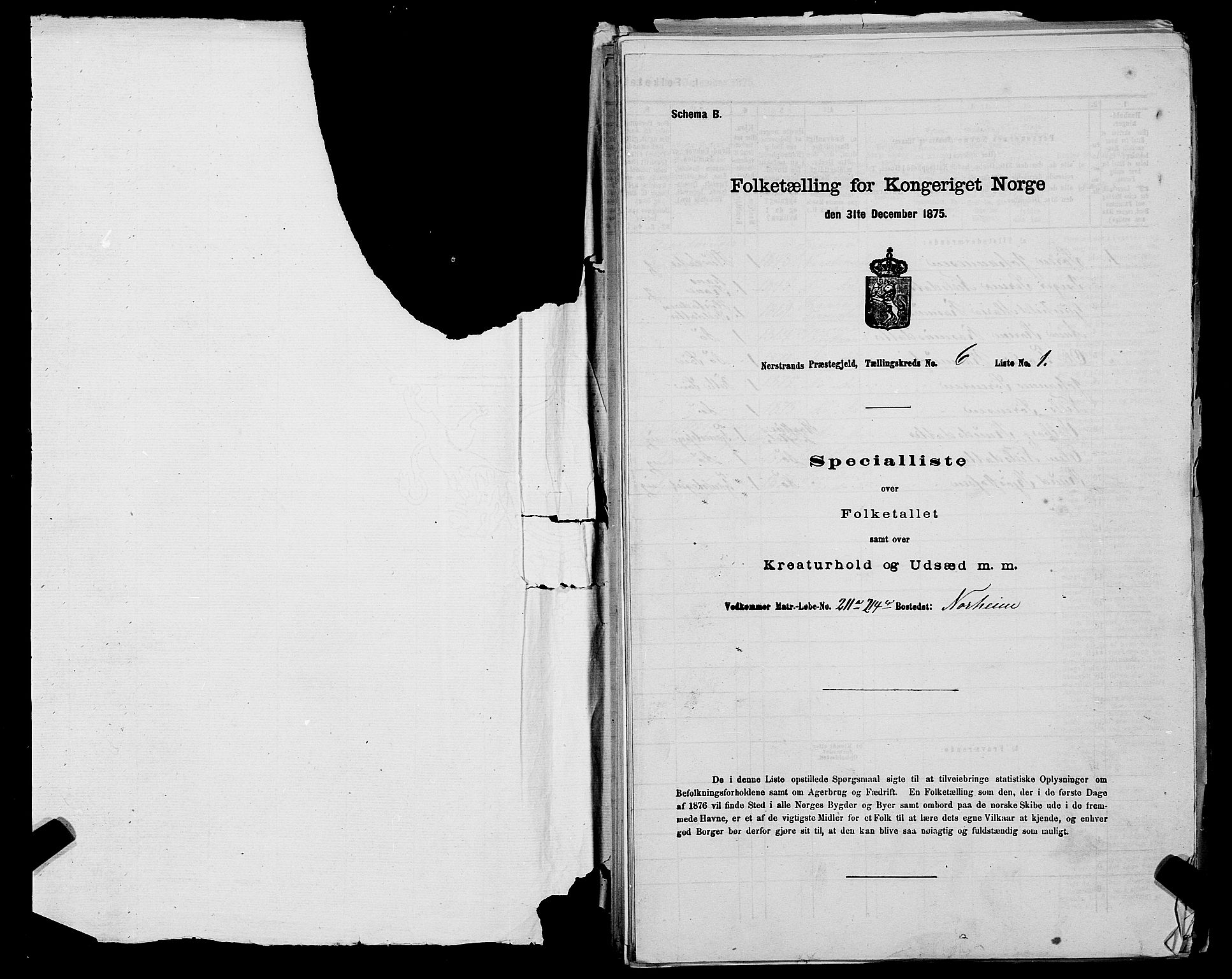 SAST, Folketelling 1875 for 1139P Nedstrand prestegjeld, 1875, s. 639