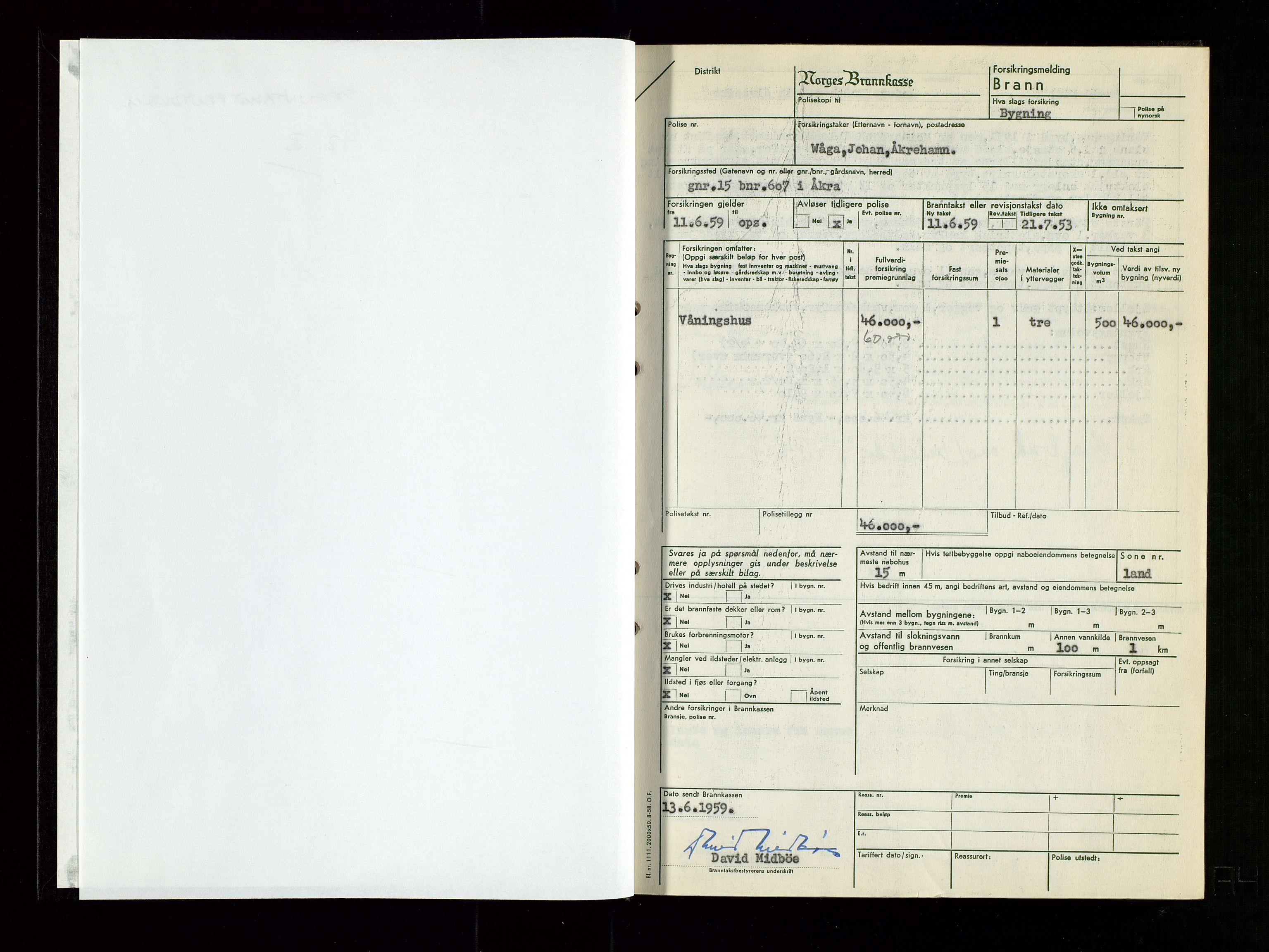 Skudenes lensmannskontor, SAST/A-100444/Gob/L0005: Branntakstprotokoll, 1957-1959