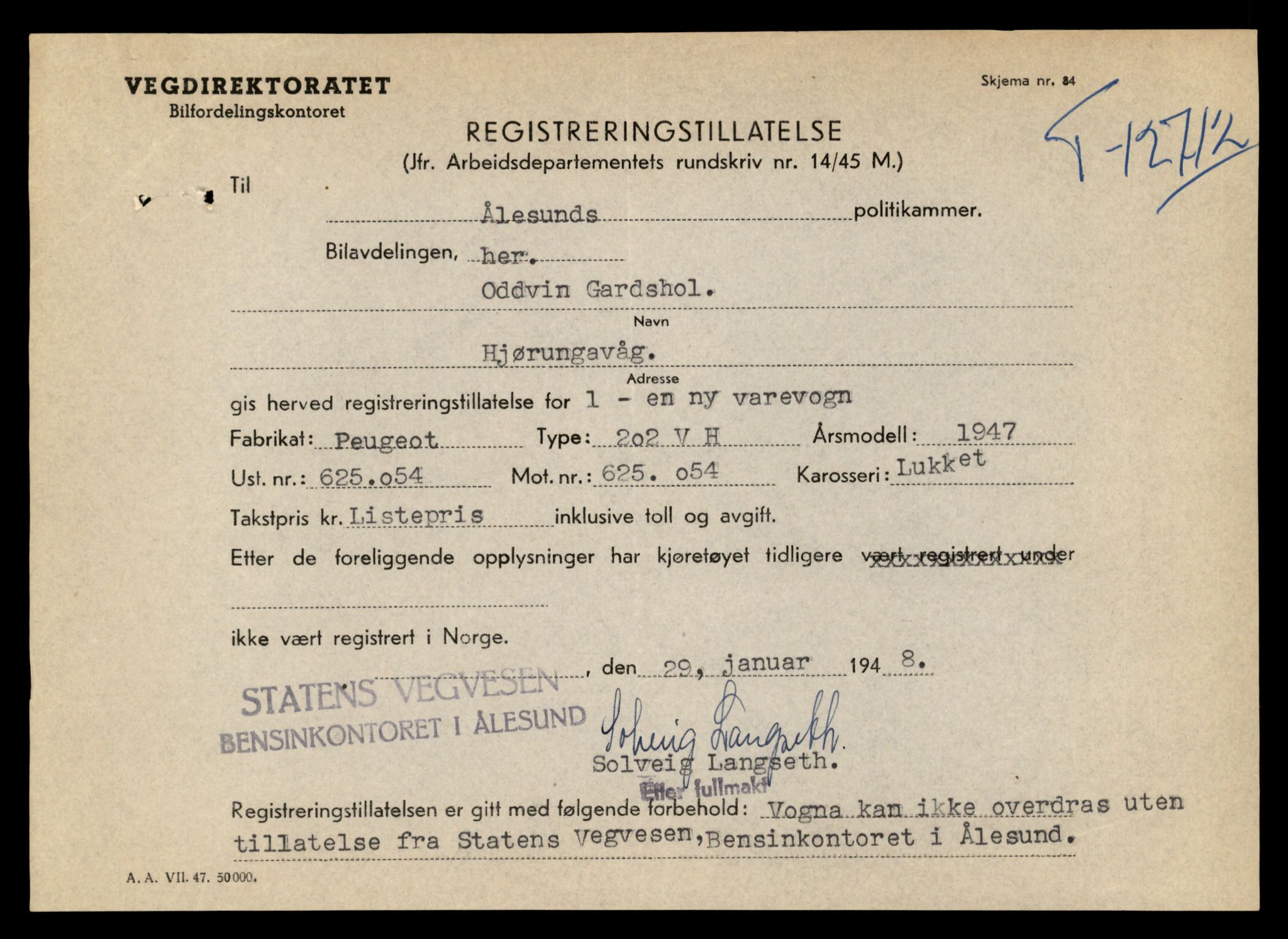 Møre og Romsdal vegkontor - Ålesund trafikkstasjon, AV/SAT-A-4099/F/Fe/L0035: Registreringskort for kjøretøy T 12653 - T 12829, 1927-1998, s. 1178