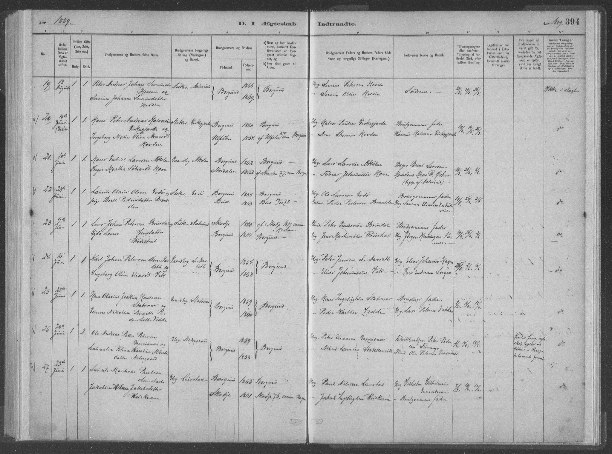 Ministerialprotokoller, klokkerbøker og fødselsregistre - Møre og Romsdal, SAT/A-1454/528/L0402: Ministerialbok nr. 528A12II, 1880-1903, s. 394