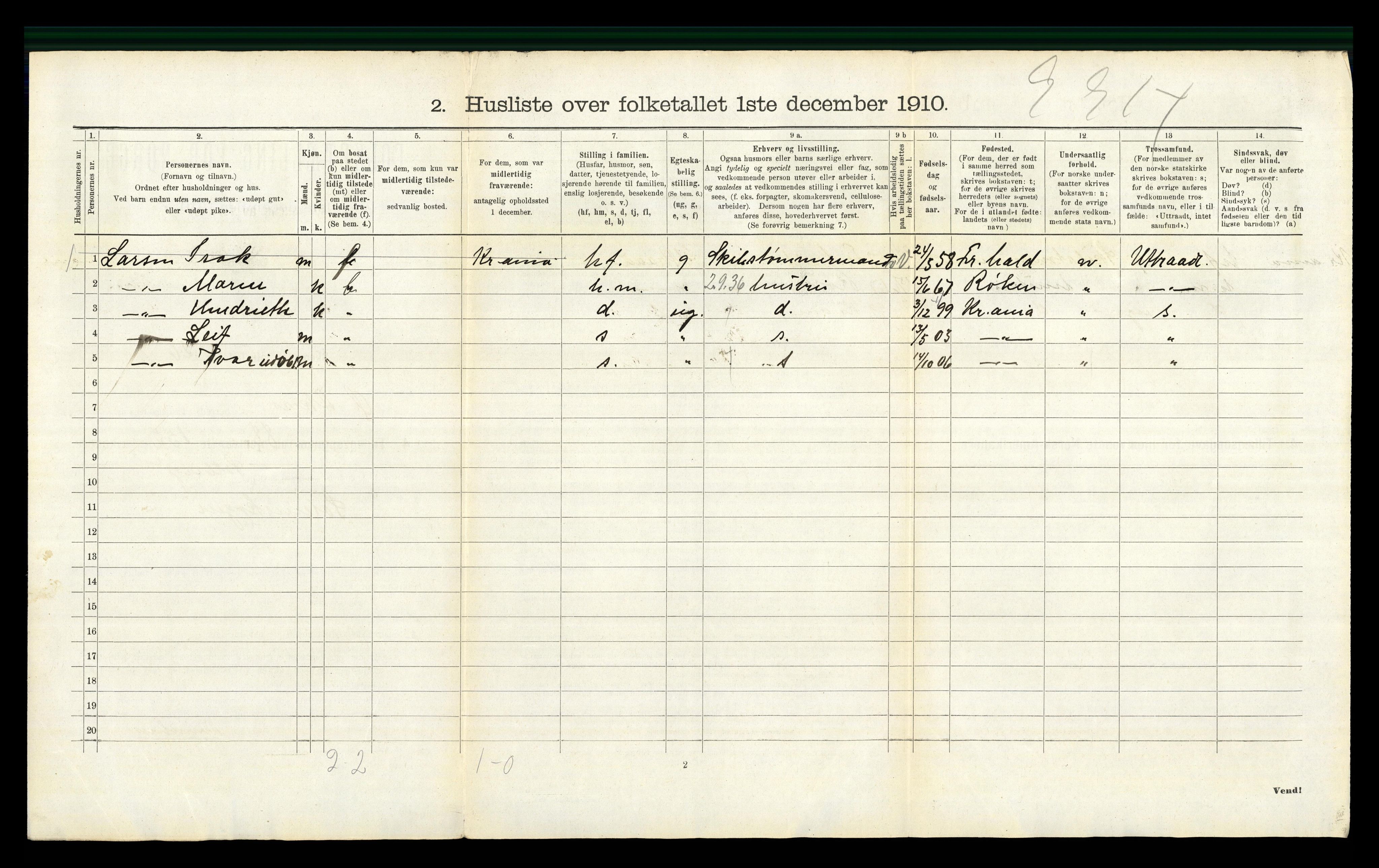 RA, Folketelling 1910 for 0218 Aker herred, 1910, s. 5932