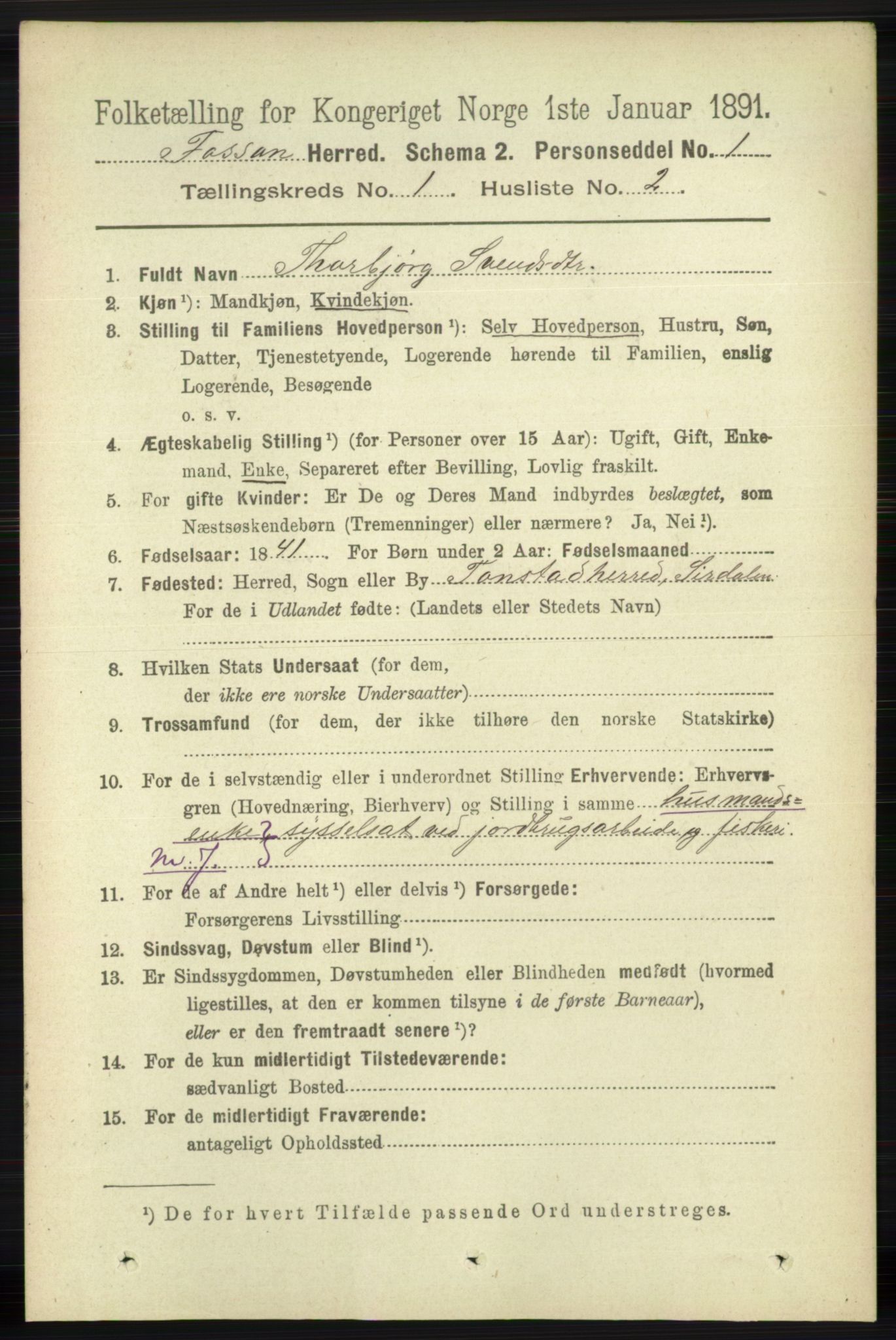 RA, Folketelling 1891 for 1129 Forsand herred, 1891, s. 64