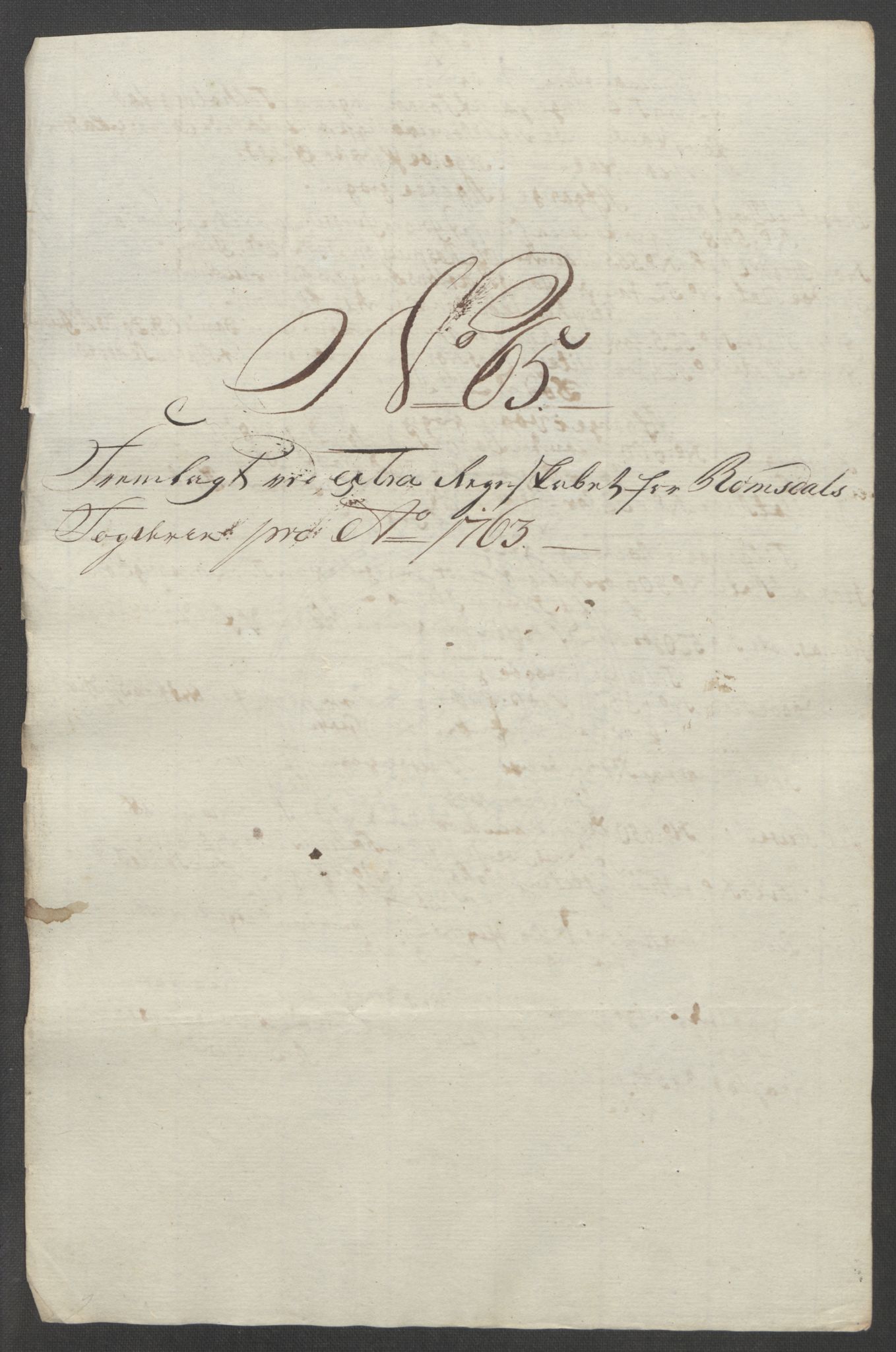 Rentekammeret inntil 1814, Reviderte regnskaper, Fogderegnskap, RA/EA-4092/R55/L3730: Ekstraskatten Romsdal, 1762-1763, s. 507