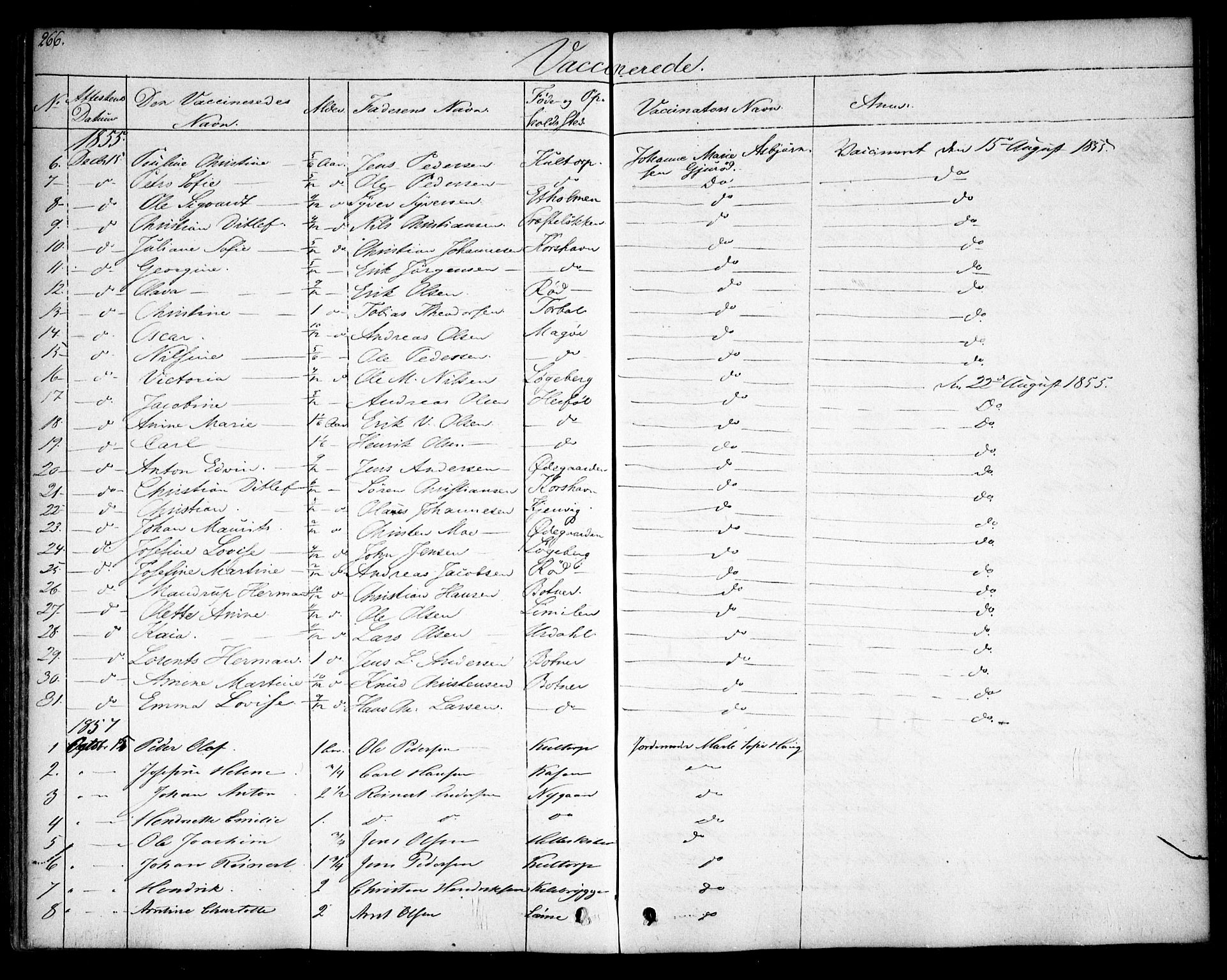 Hvaler prestekontor Kirkebøker, AV/SAO-A-2001/F/Fa/L0006: Ministerialbok nr. I 6, 1846-1863, s. 266
