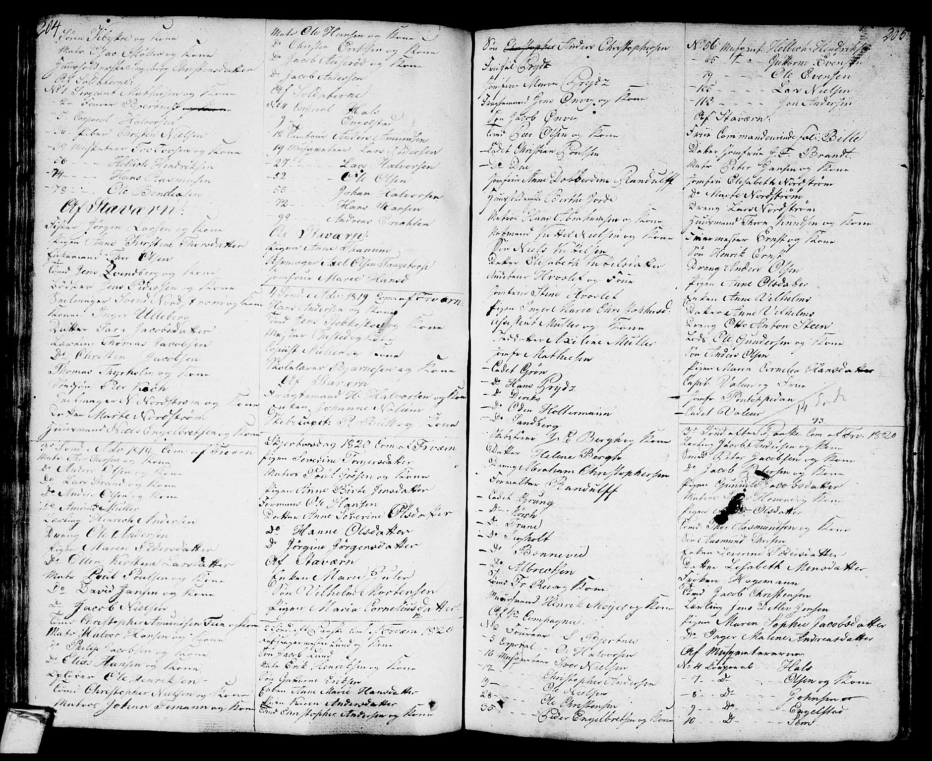 Stavern kirkebøker, AV/SAKO-A-318/F/Fa/L0004: Ministerialbok nr. 4, 1809-1816, s. 204-205
