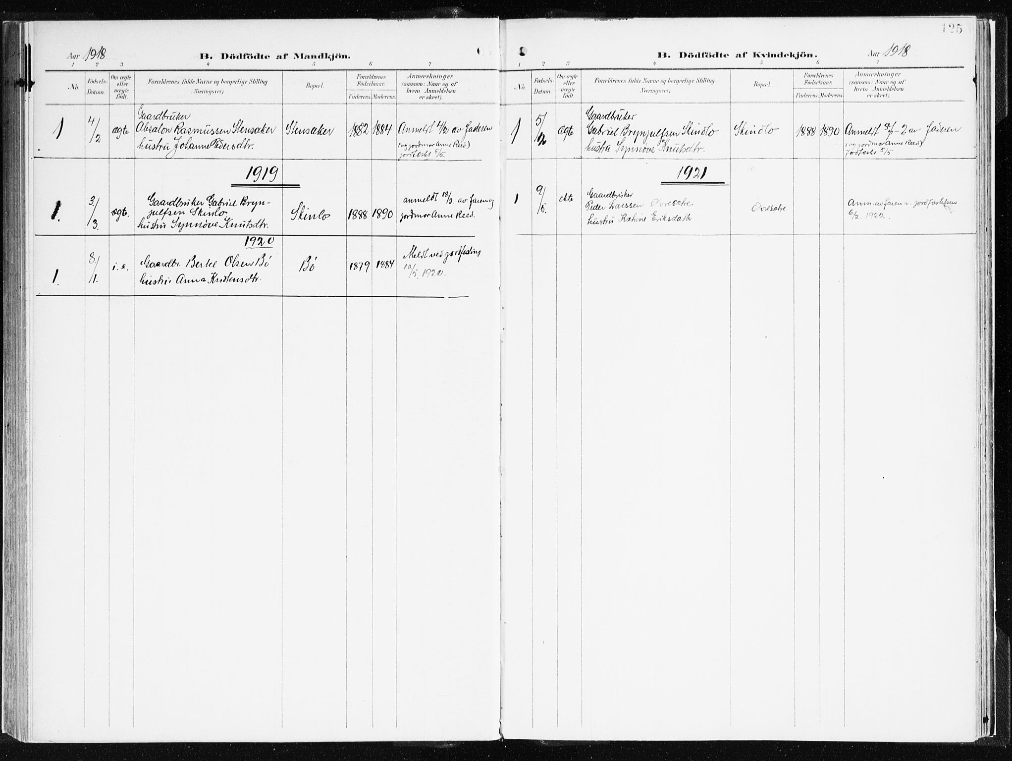 Gloppen sokneprestembete, SAB/A-80101/H/Haa/Haac/L0003: Ministerialbok nr. C 3, 1904-1921, s. 125