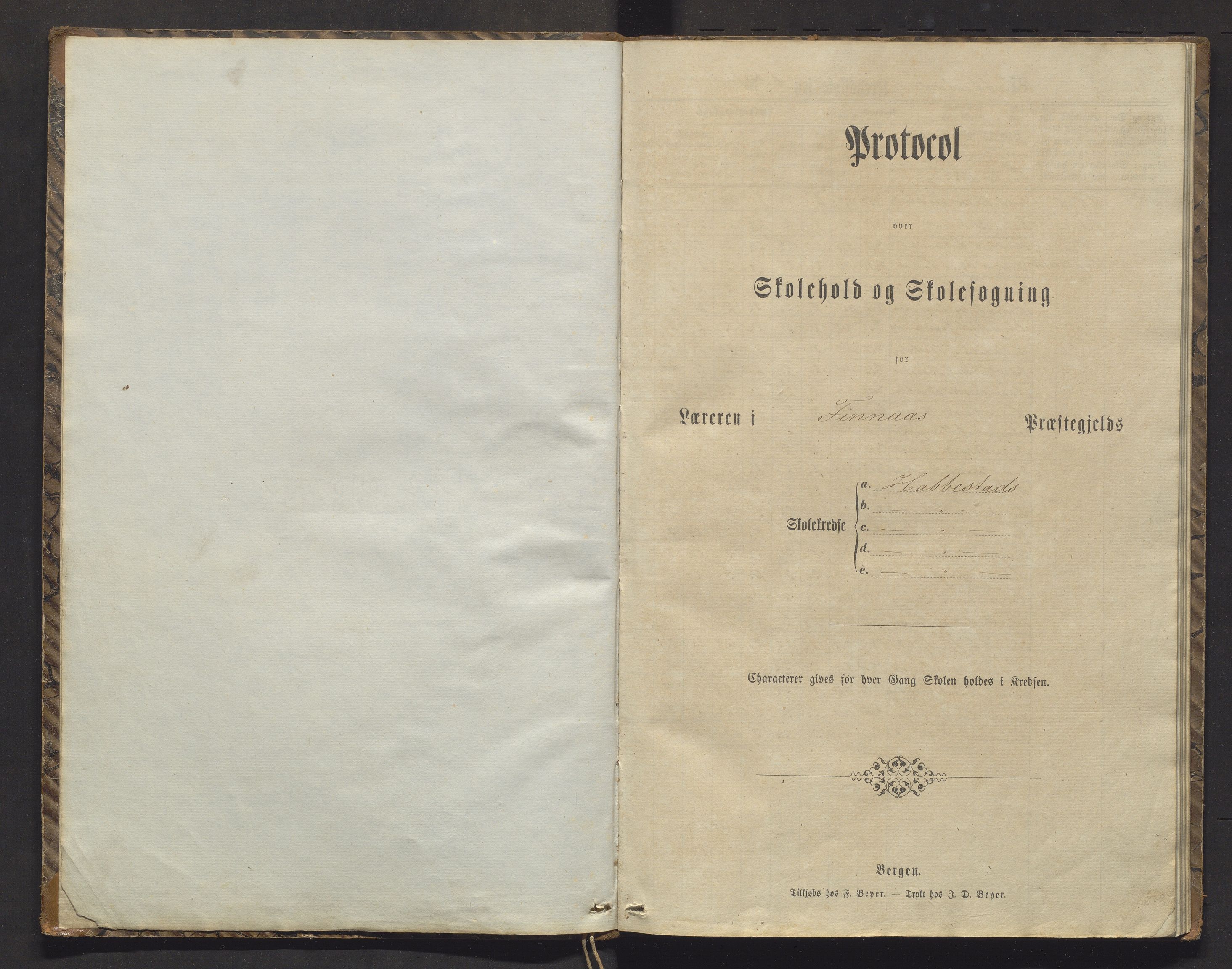 Bremnes kommune. Barneskulane, IKAH/1220-231/F/Fa/L0001: Skuleprotokoll for Habbestad skule, 1867-1870