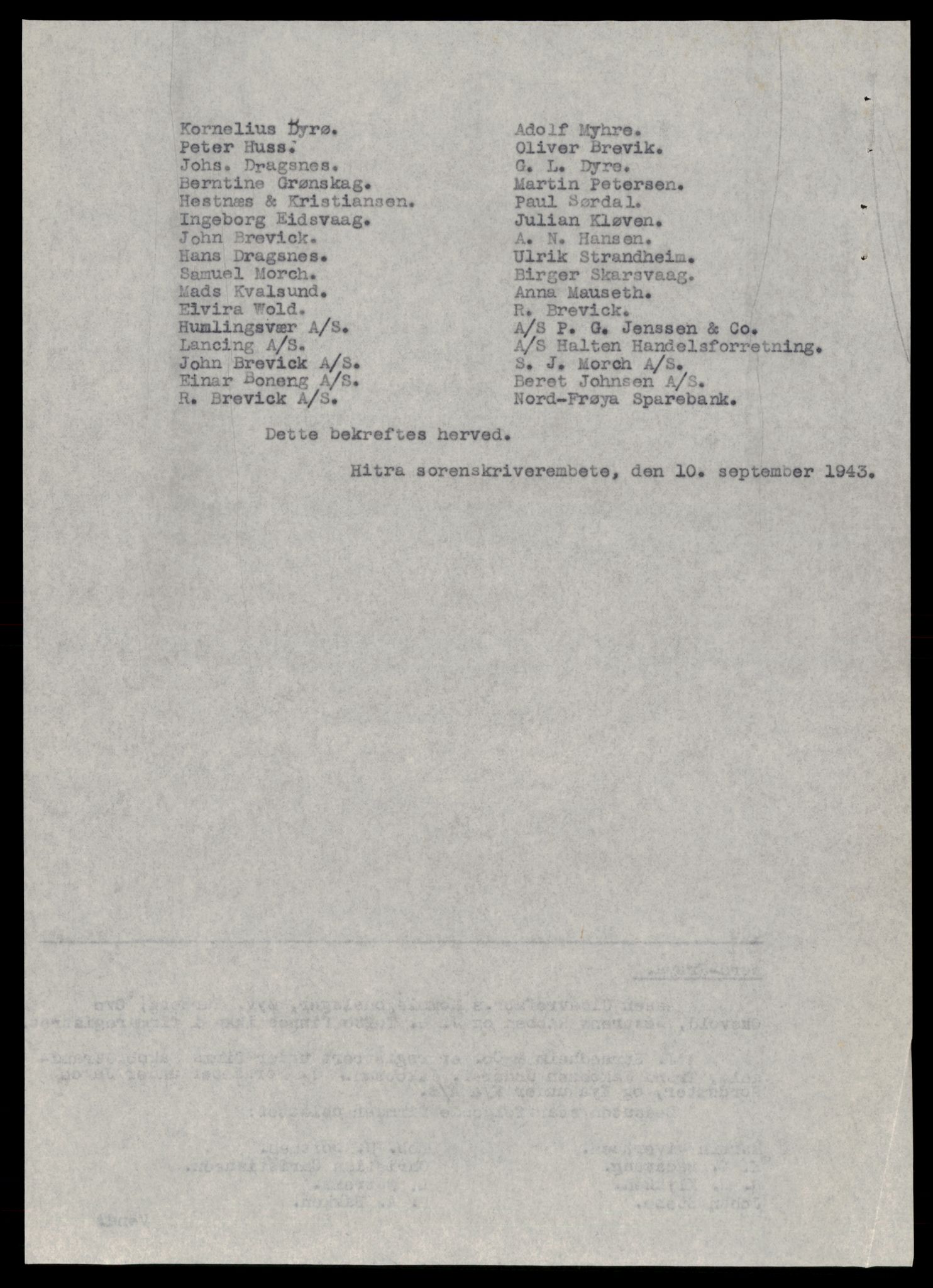 Fosen sorenskriveri, AV/SAT-A-1107/2/J/Jd/Jdc/L0022: Bilag - Hitra, 1938-1948, s. 4
