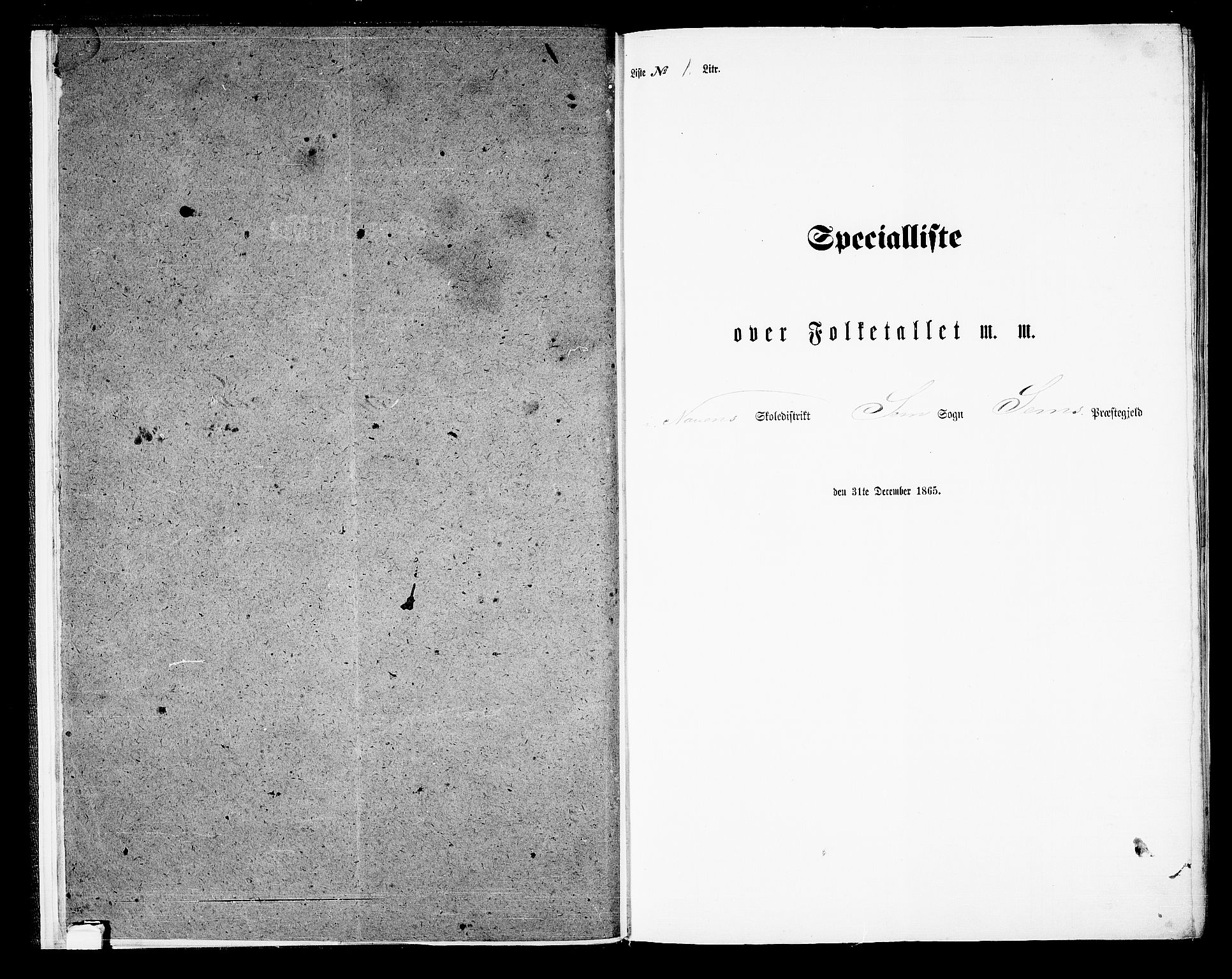 RA, Folketelling 1865 for 0721P Sem prestegjeld, 1865, s. 14