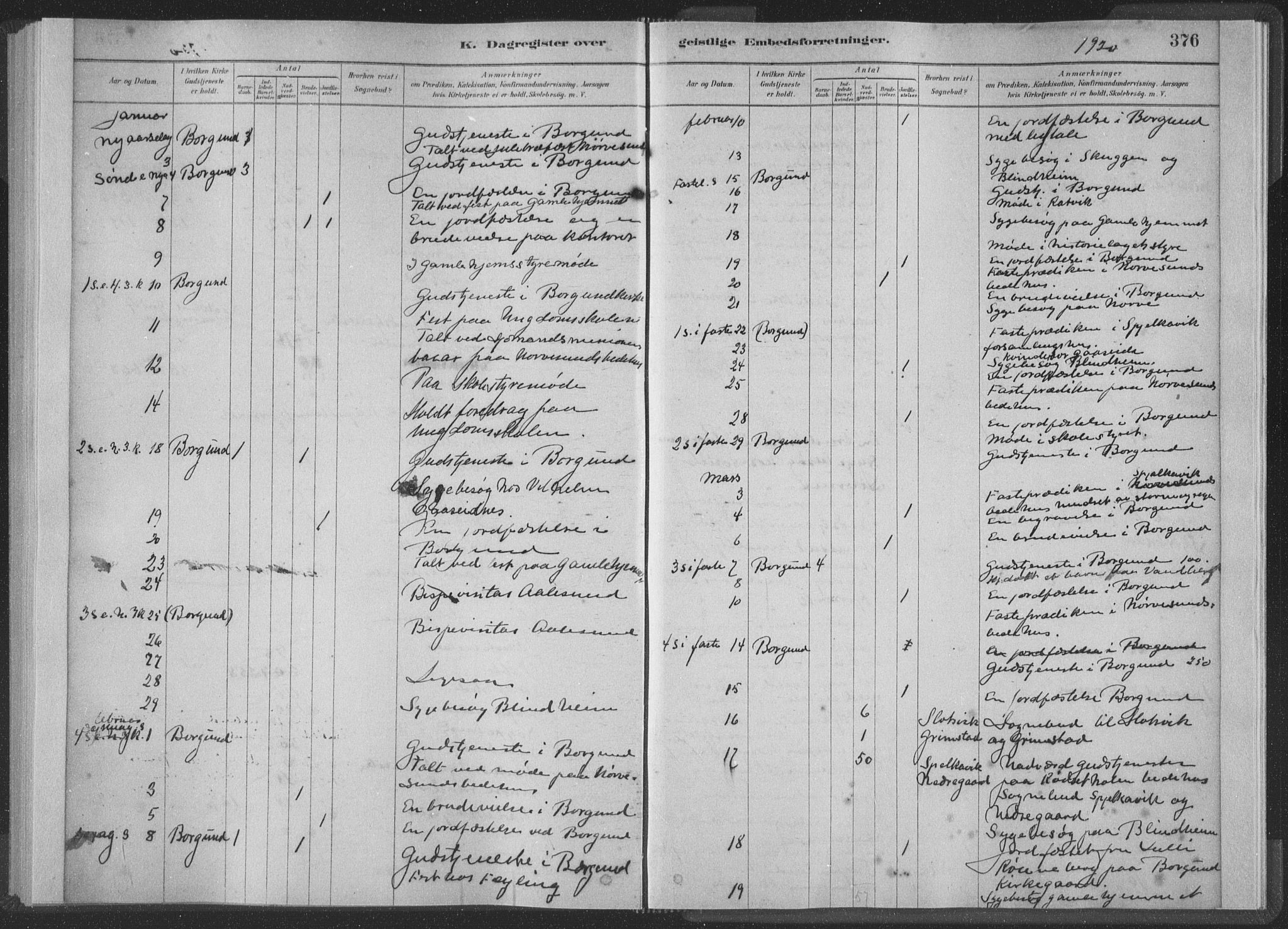 Ministerialprotokoller, klokkerbøker og fødselsregistre - Møre og Romsdal, AV/SAT-A-1454/528/L0404: Ministerialbok nr. 528A13II, 1880-1922, s. 376