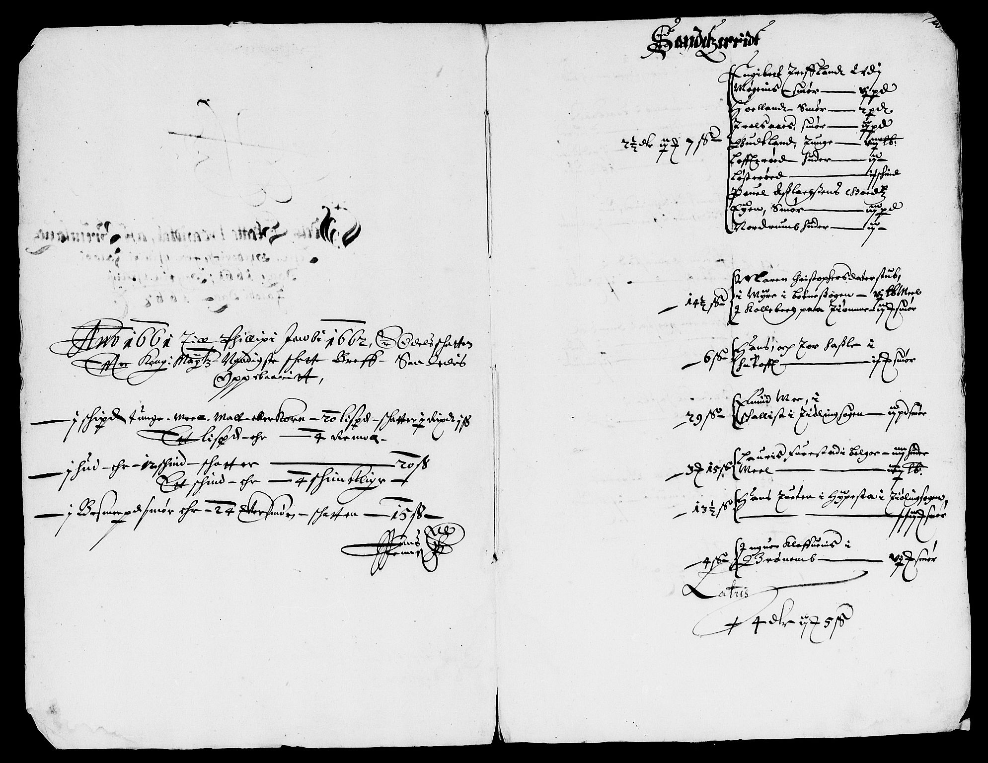 Rentekammeret inntil 1814, Reviderte regnskaper, Lensregnskaper, RA/EA-5023/R/Rb/Rbl/L0013: Brunla len, 1660-1662