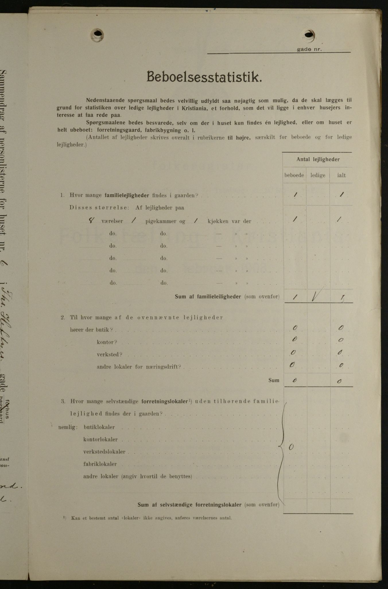 OBA, Kommunal folketelling 1.2.1908 for Kristiania kjøpstad, 1908, s. 97894