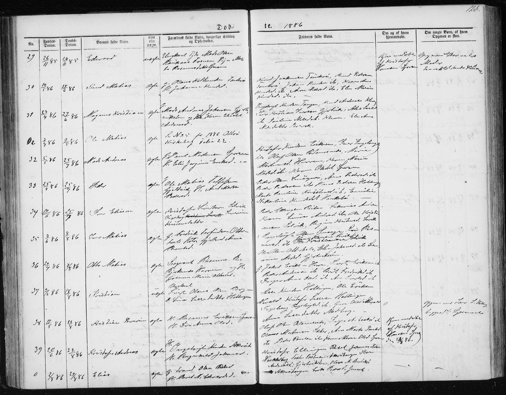 Ministerialprotokoller, klokkerbøker og fødselsregistre - Møre og Romsdal, AV/SAT-A-1454/560/L0724: Klokkerbok nr. 560C01, 1867-1892, s. 126