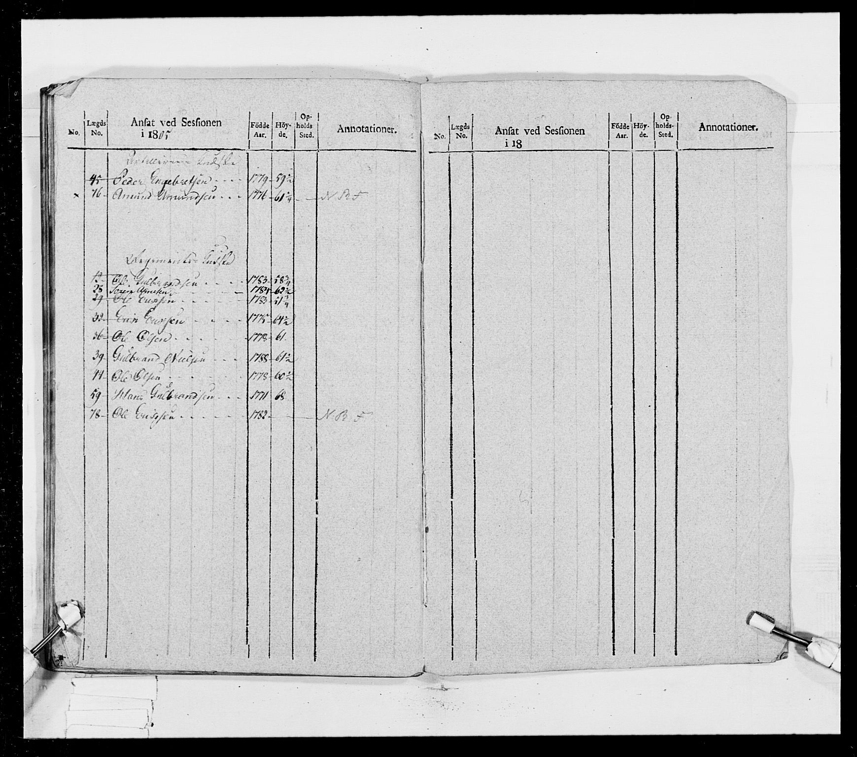 Generalitets- og kommissariatskollegiet, Det kongelige norske kommissariatskollegium, RA/EA-5420/E/Eh/L0023: Norske jegerkorps, 1805, s. 232