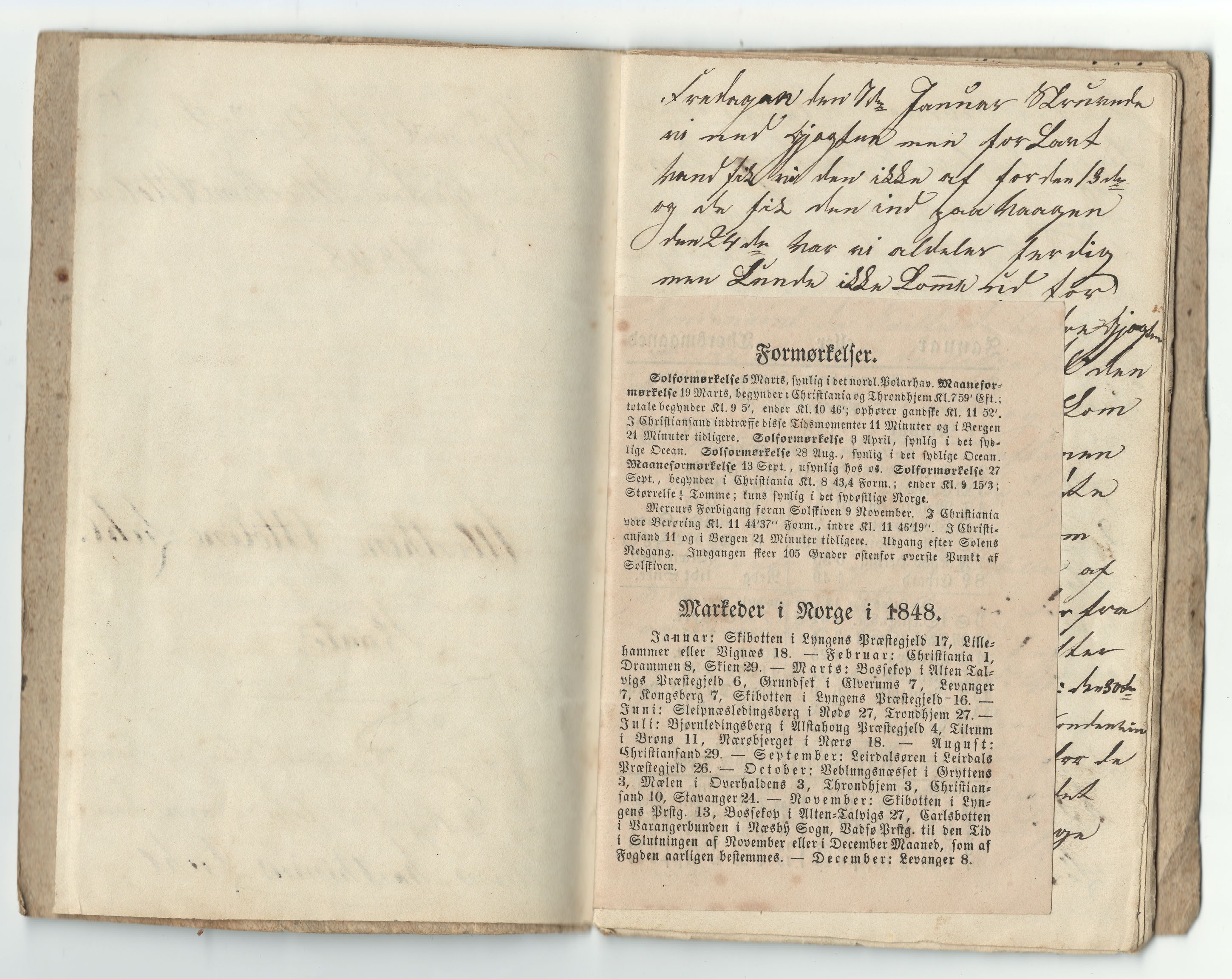 Nordvika gamle handelssted, HEMUD/001/A/L0003: Journal ført om bord i jekten Alberthine Ottoline, 1848