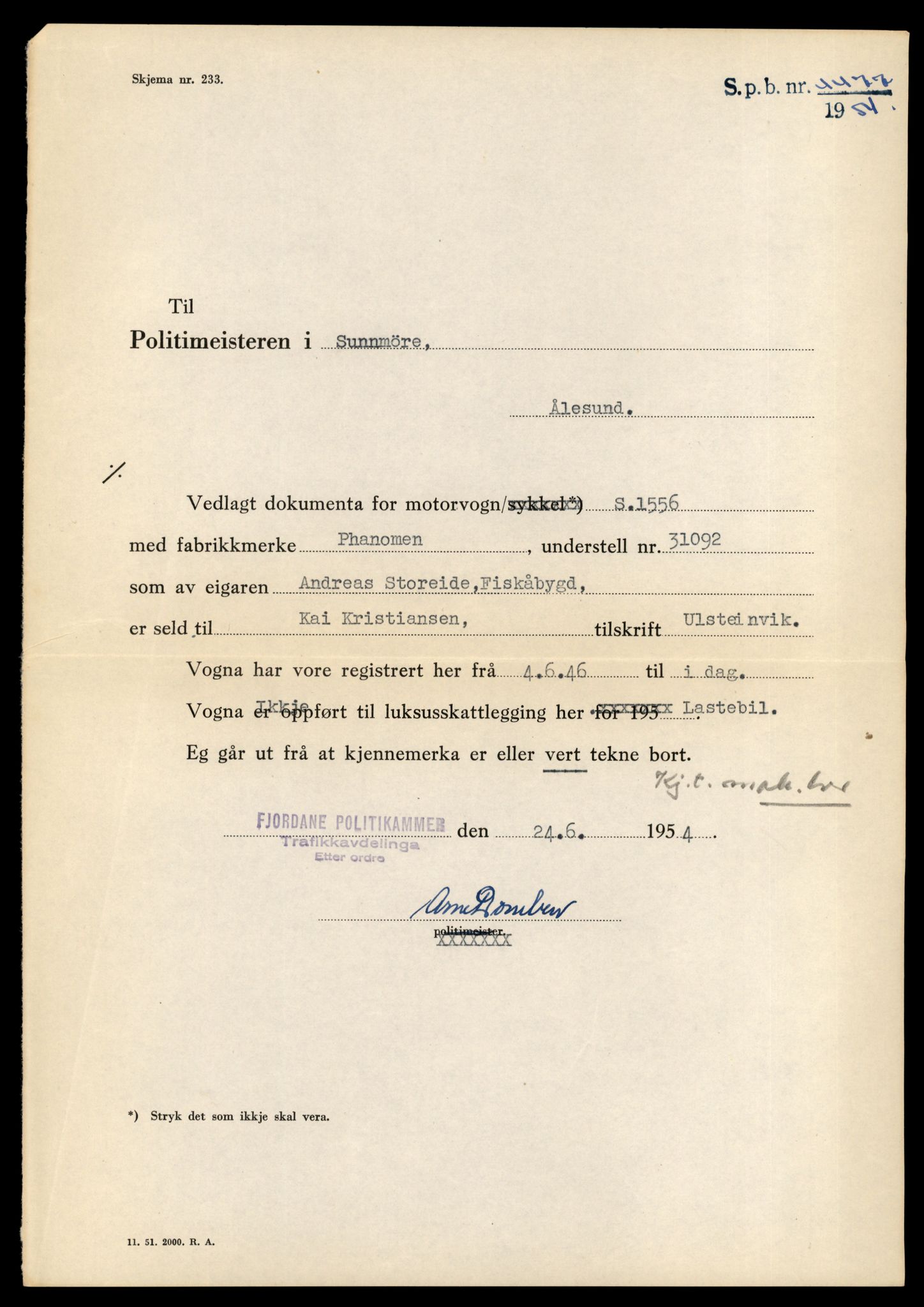 Møre og Romsdal vegkontor - Ålesund trafikkstasjon, AV/SAT-A-4099/F/Fe/L0035: Registreringskort for kjøretøy T 12653 - T 12829, 1927-1998, s. 643