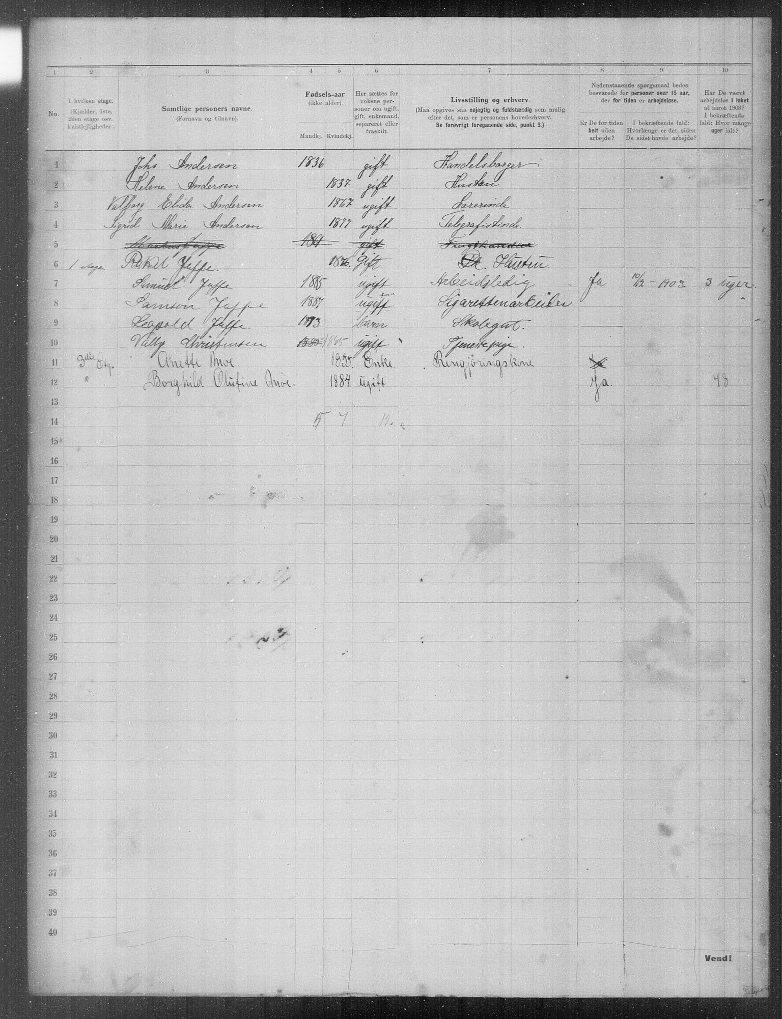 OBA, Kommunal folketelling 31.12.1903 for Kristiania kjøpstad, 1903, s. 20788
