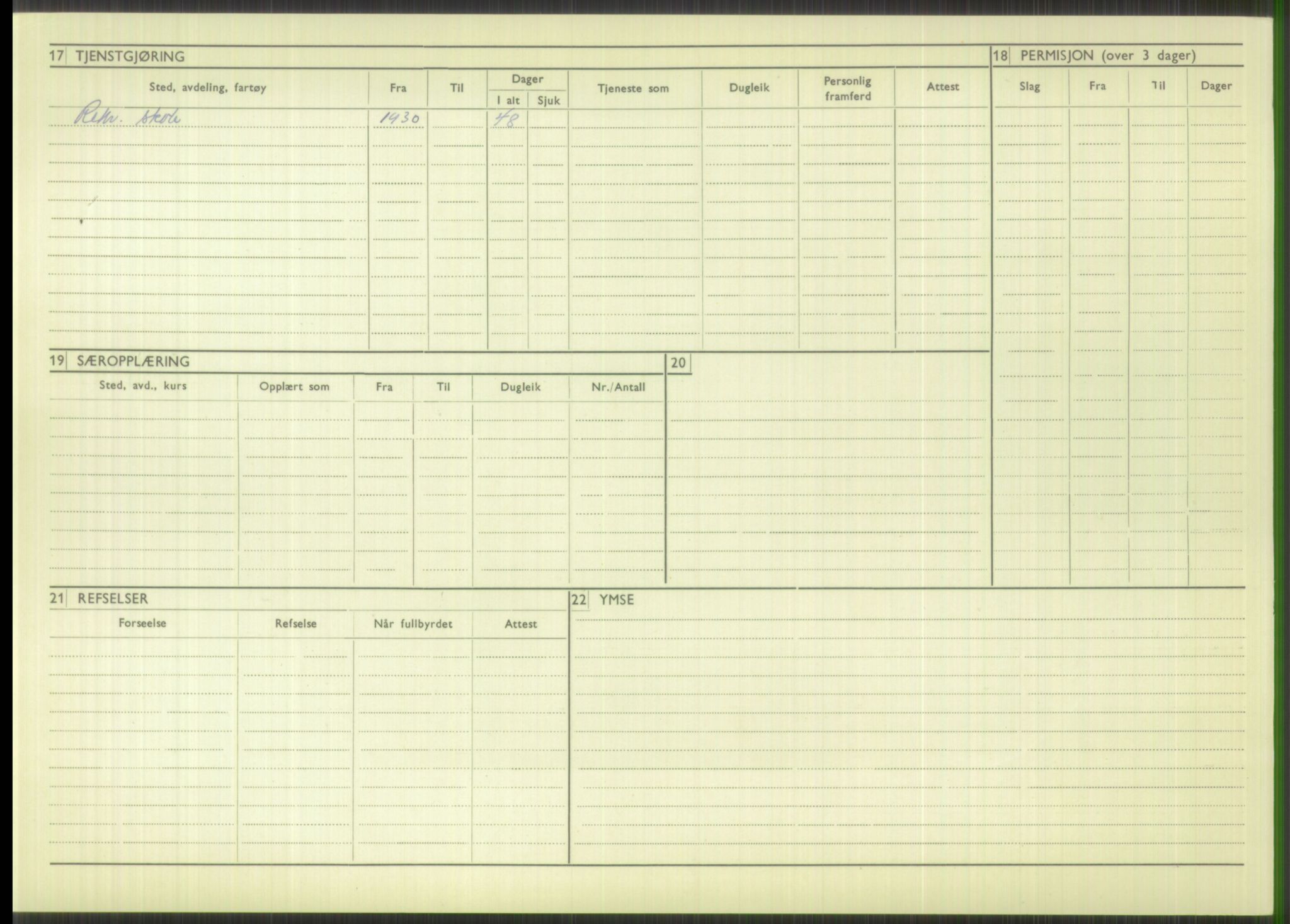 Forsvaret, Troms infanteriregiment nr. 16, AV/RA-RAFA-3146/P/Pa/L0014: Rulleblad for regimentets menige mannskaper, årsklasse 1930, 1930, s. 1040