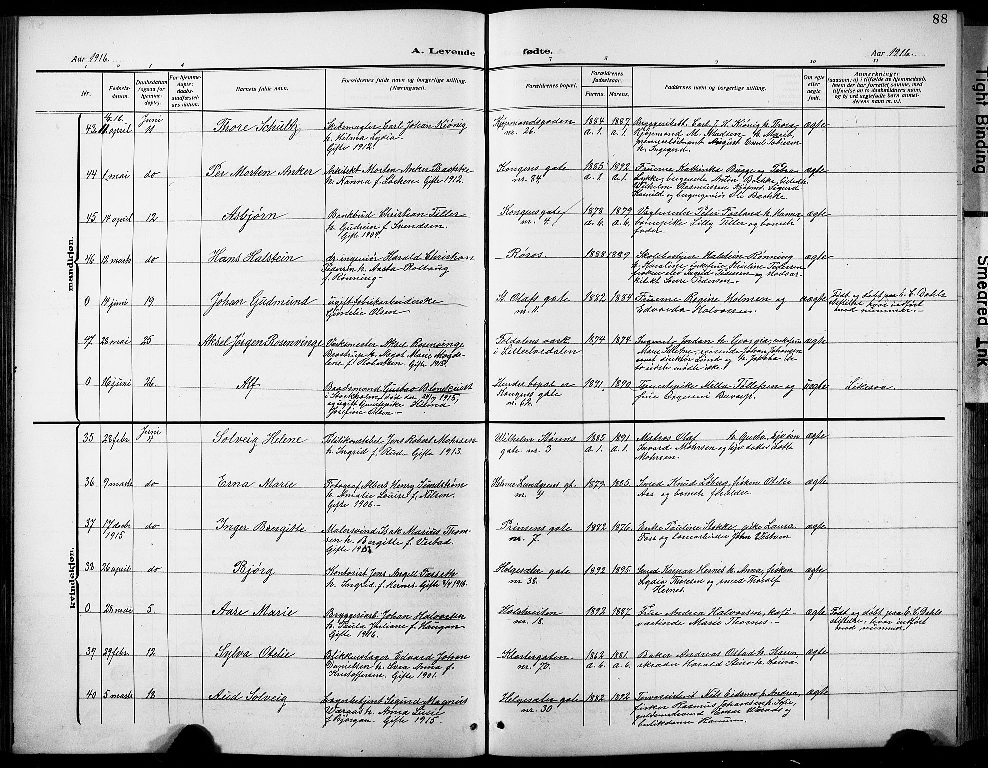Ministerialprotokoller, klokkerbøker og fødselsregistre - Sør-Trøndelag, SAT/A-1456/601/L0096: Klokkerbok nr. 601C14, 1911-1931, s. 88