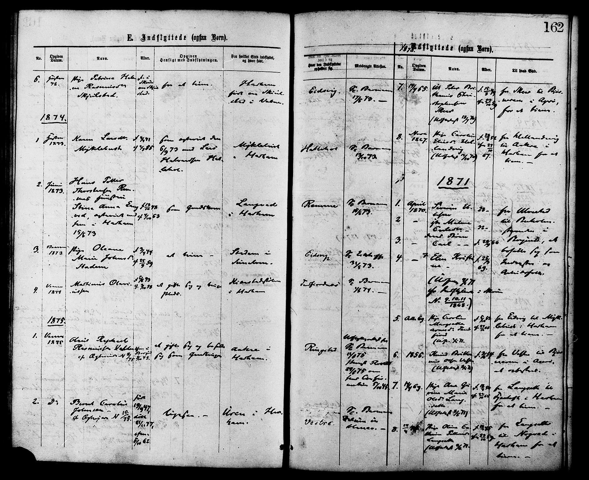 Ministerialprotokoller, klokkerbøker og fødselsregistre - Møre og Romsdal, AV/SAT-A-1454/525/L0373: Ministerialbok nr. 525A03, 1864-1879, s. 162